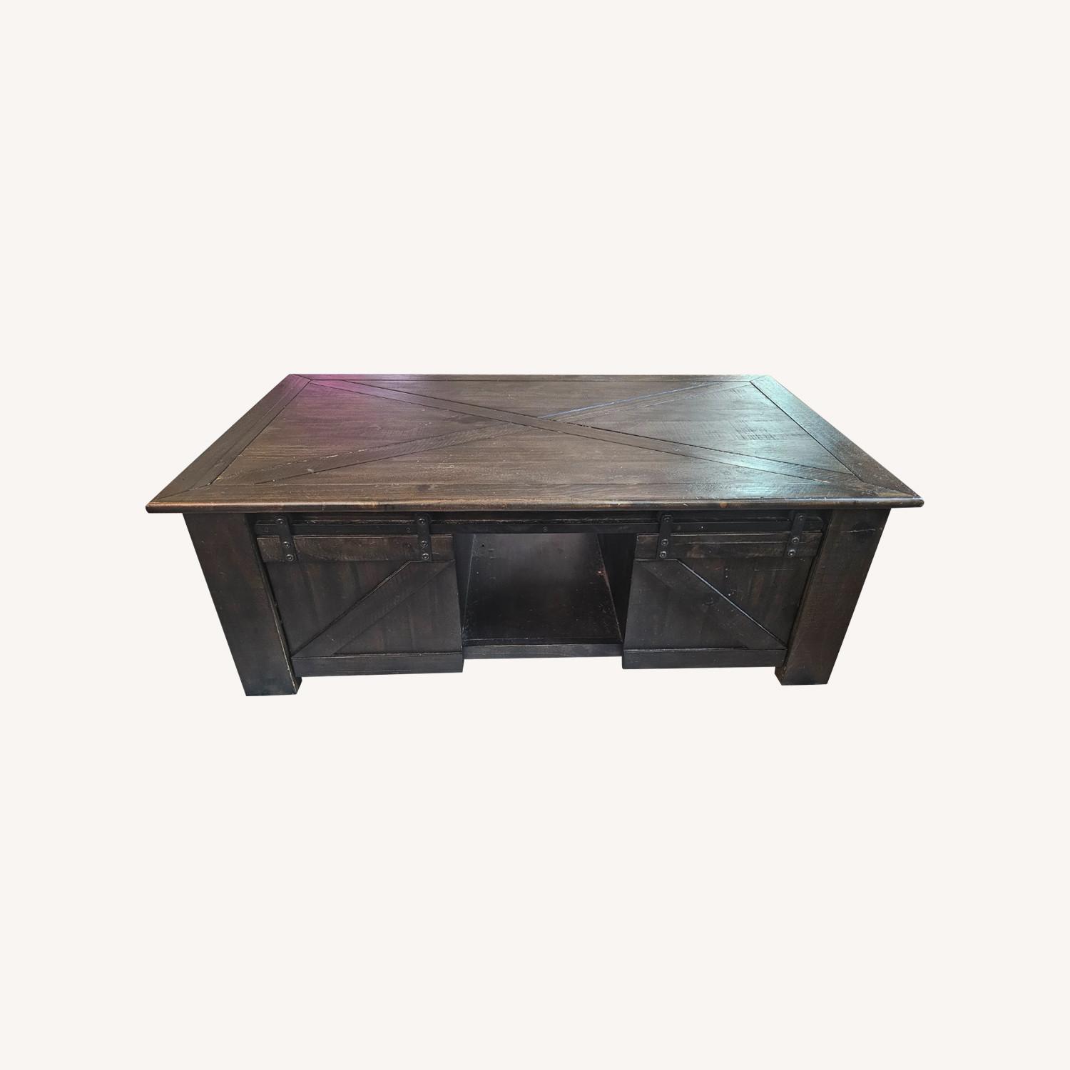 Liftable Coffee Table w Storage - image-0