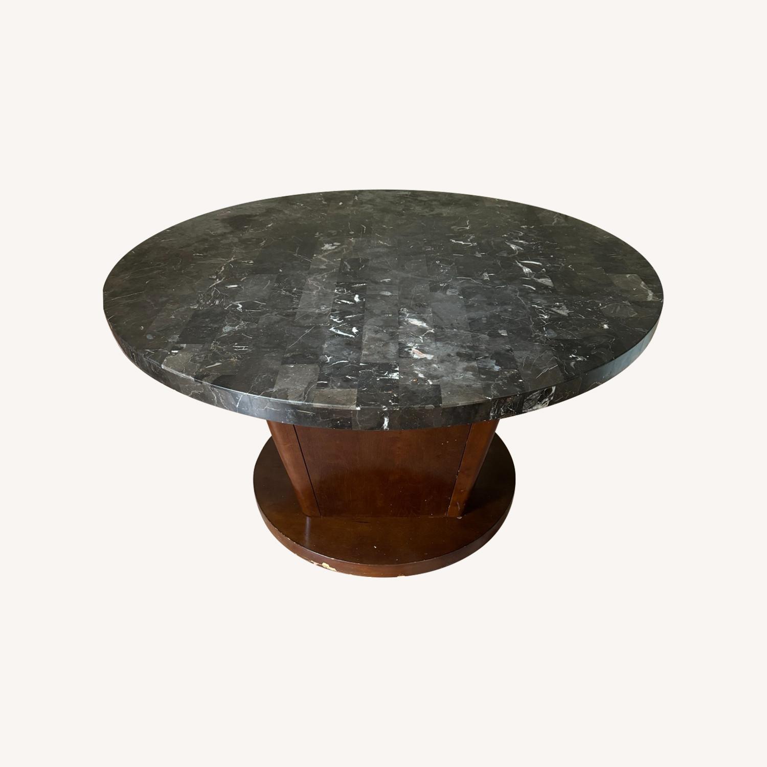 Marble Top Round Dining Table - image-0