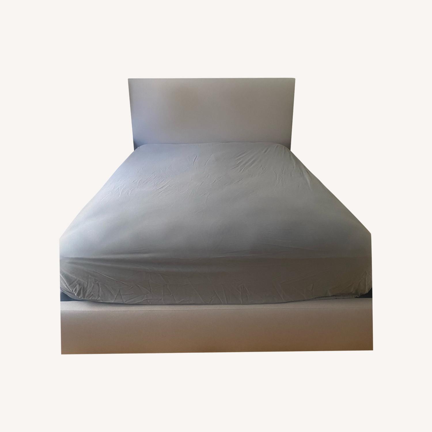 Room & Board Light Gray Queen Bed - image-0