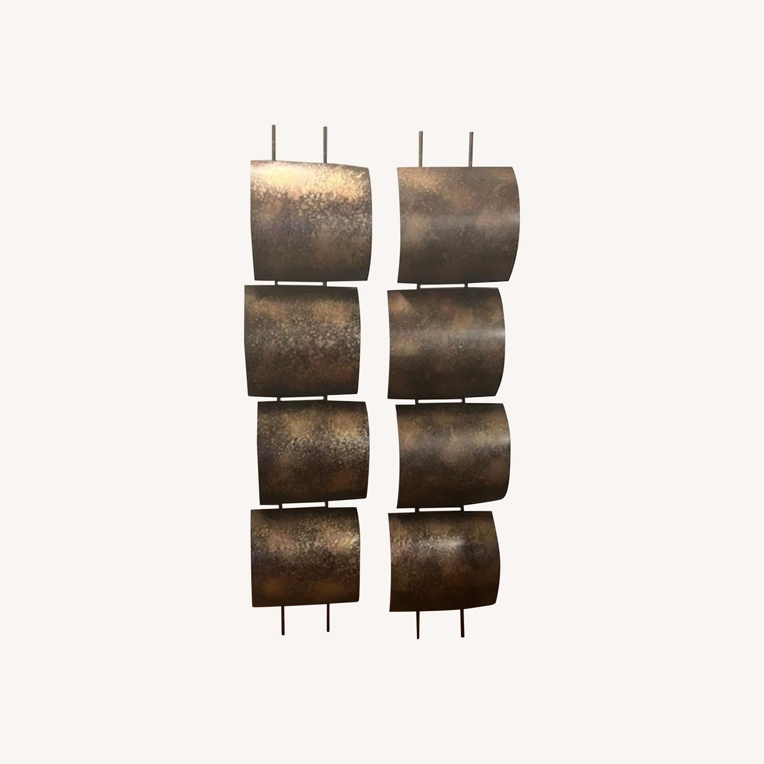 Crate & Barrel Copper Panel Wall Art Pair - image-0