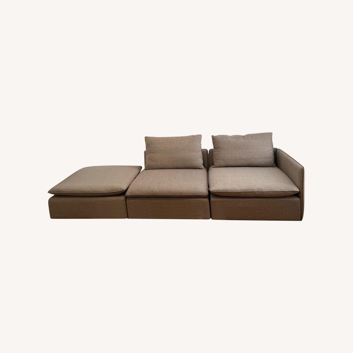 CB2 Lumis 3-Piece Modular Grey Sectional Sofa - image-0