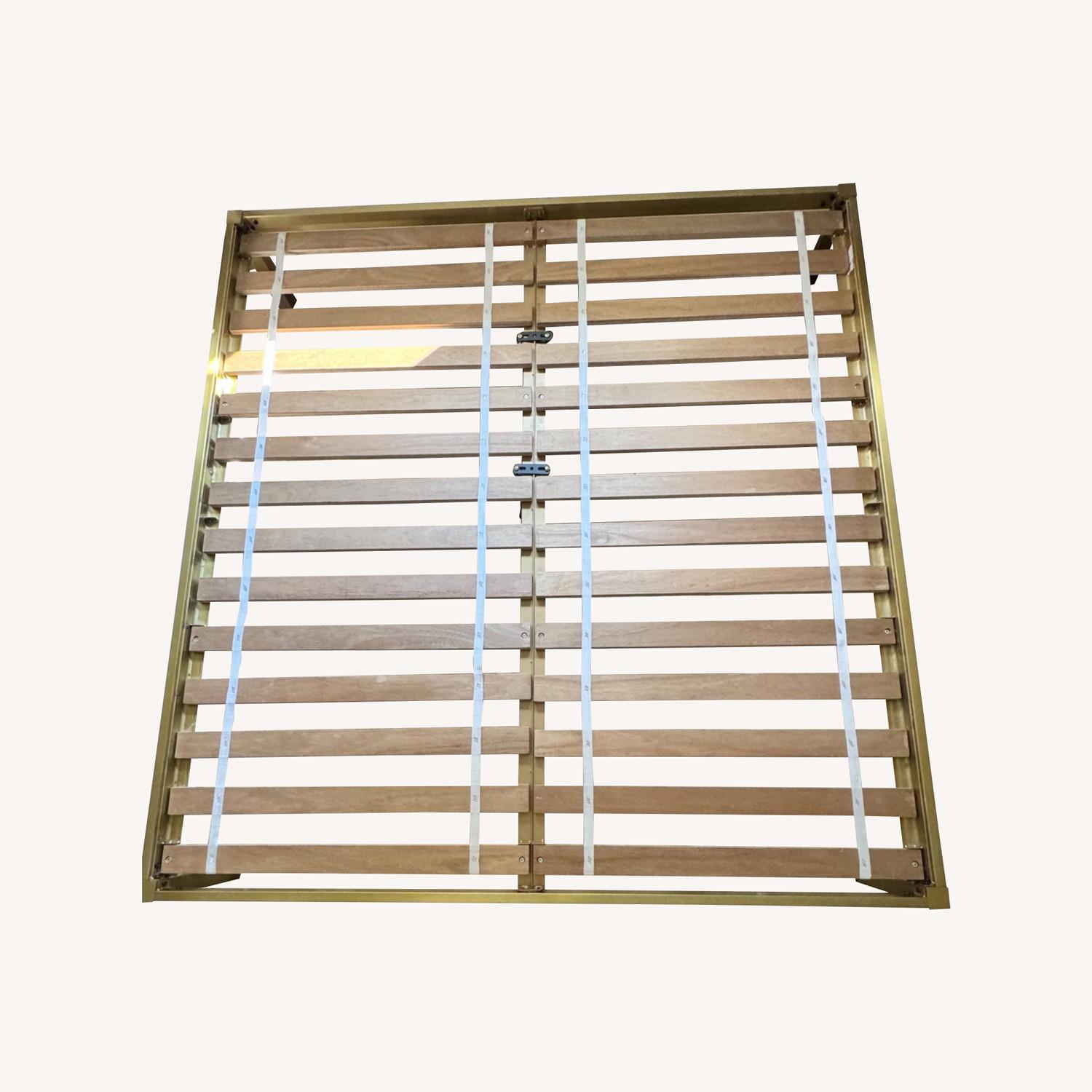 West Elm King Brass Bed Frame - image-6