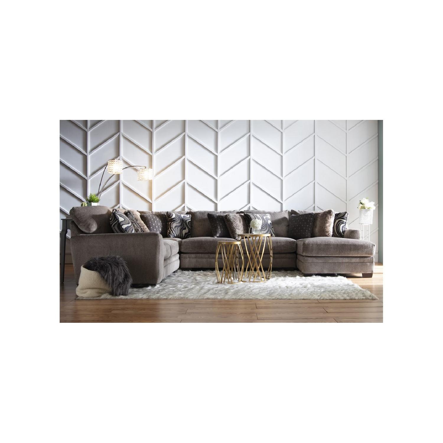Luxe Grey 4 Piece Sectional - image-5