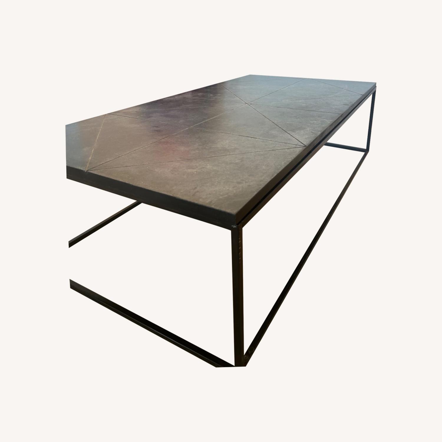 West Elm Etched Granite Coffee Table - image-0