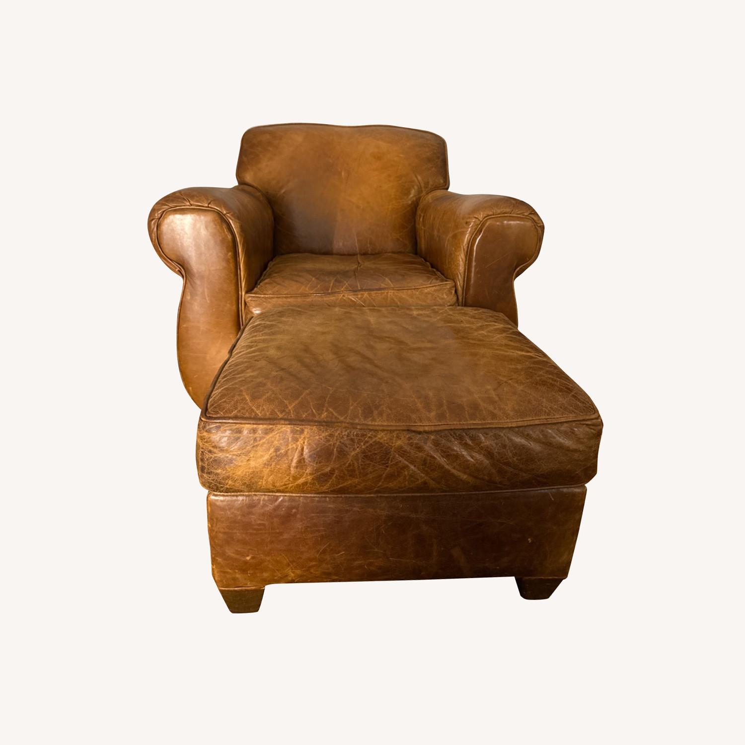 Restoration Hardware Leather Chair - image-0