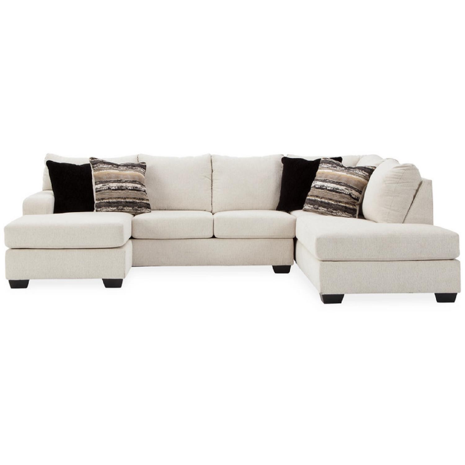 Ashley Furniture White Sectional with Chaise - image-7