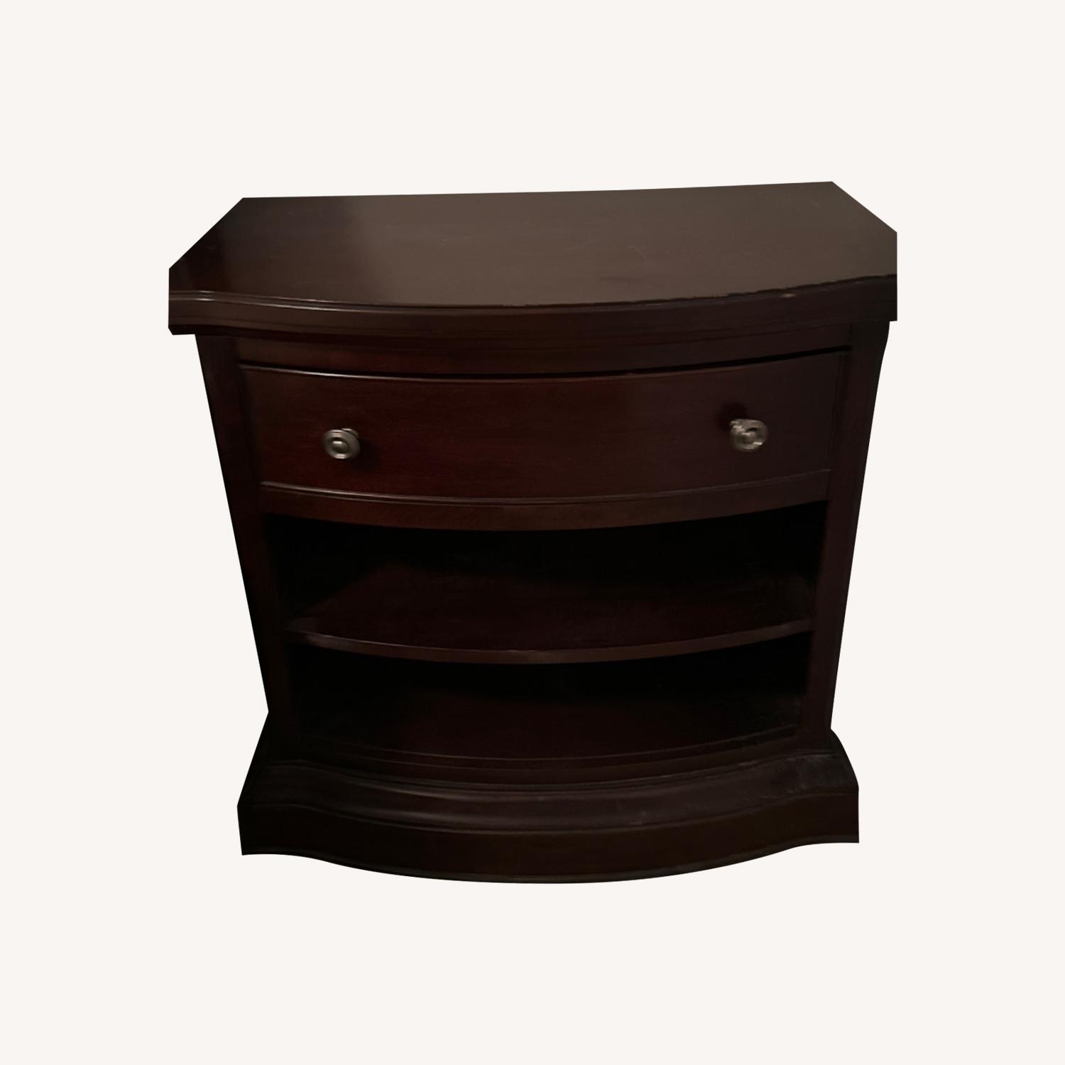 Wood Dresser With Shelves and Storage Drawer - image-0