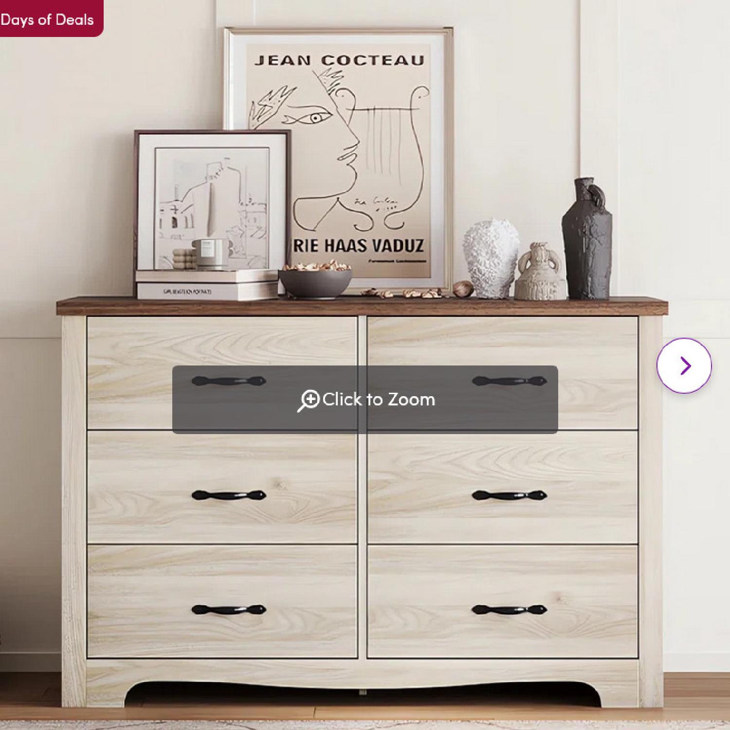 Wayfair Brown White Wash Wood Dresser - image-4