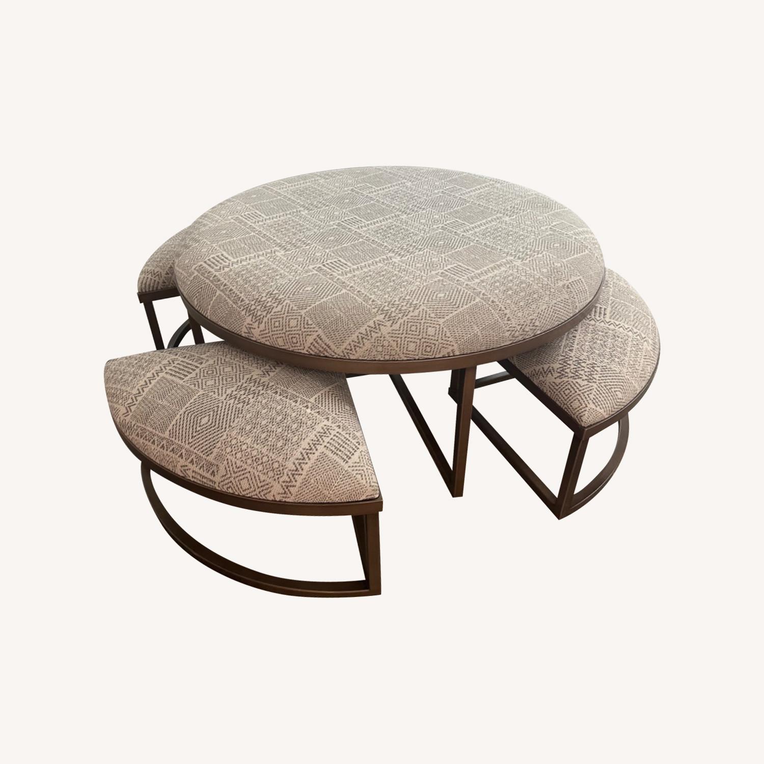 Arhaus Upholstered Nesting Ottoman Table - image-7