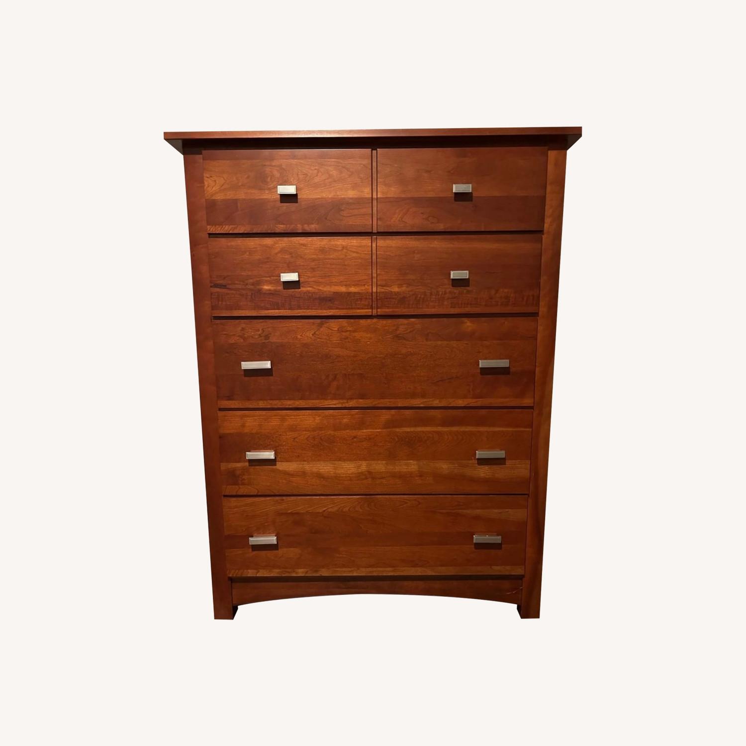 Solid Cherry Wood 5 Drawer Dresser - image-0