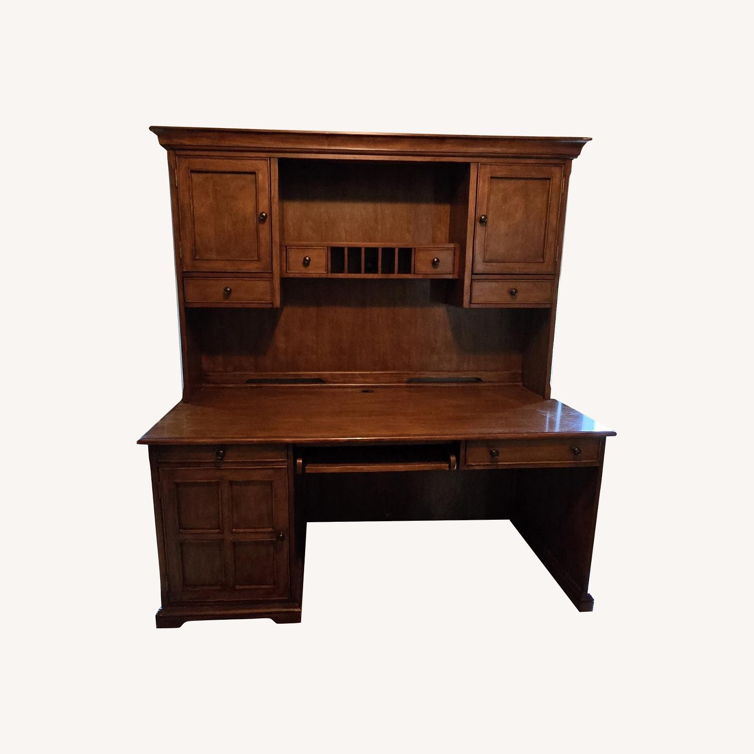 Ashley Solid Cherry Wood Executive Computer Desk - image-0