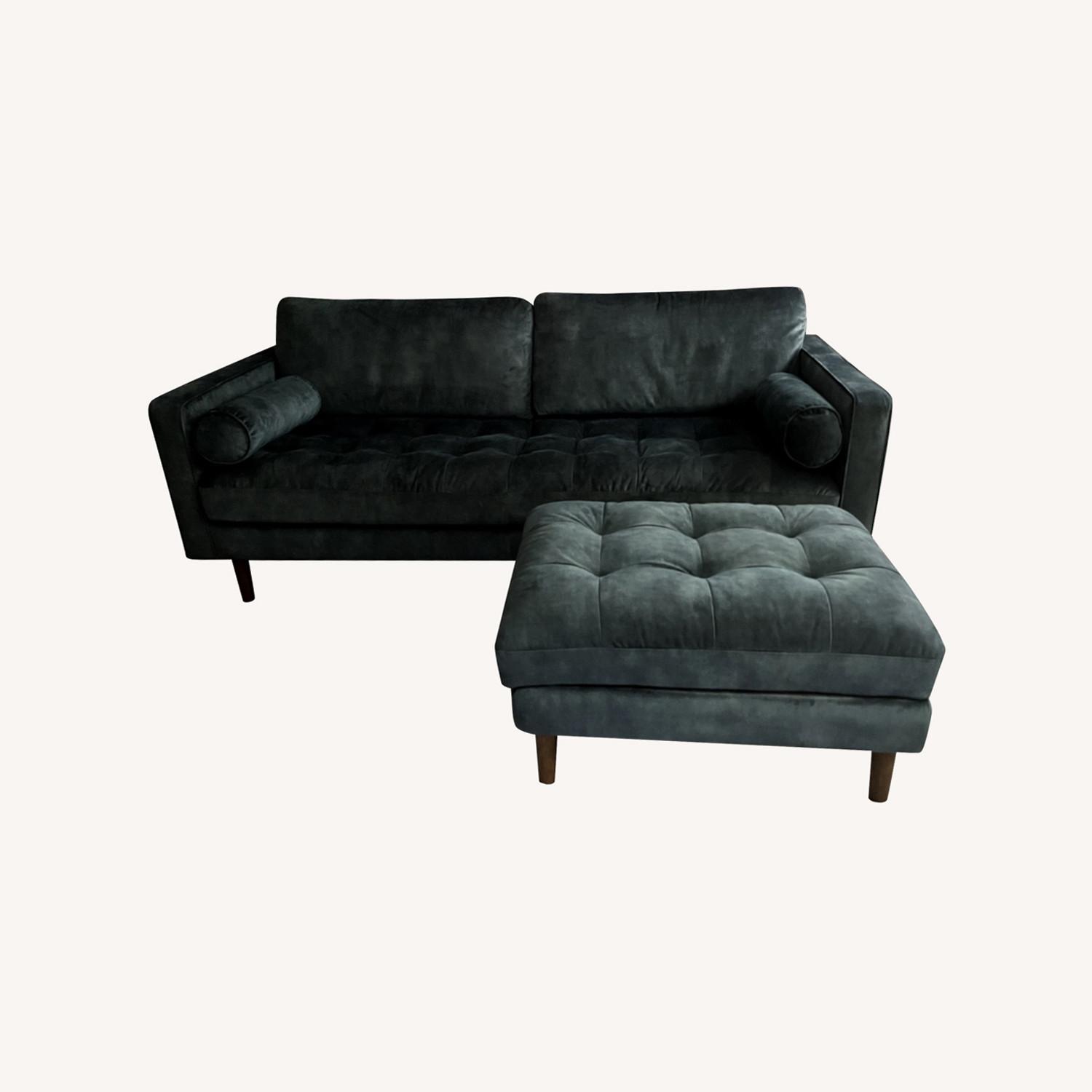 Castlery Chic Distressed Velvet Sofa - image-0