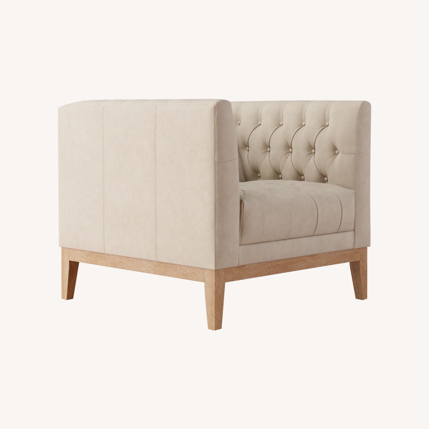 Pottery Barn Edgewood Leather Chair - image-0