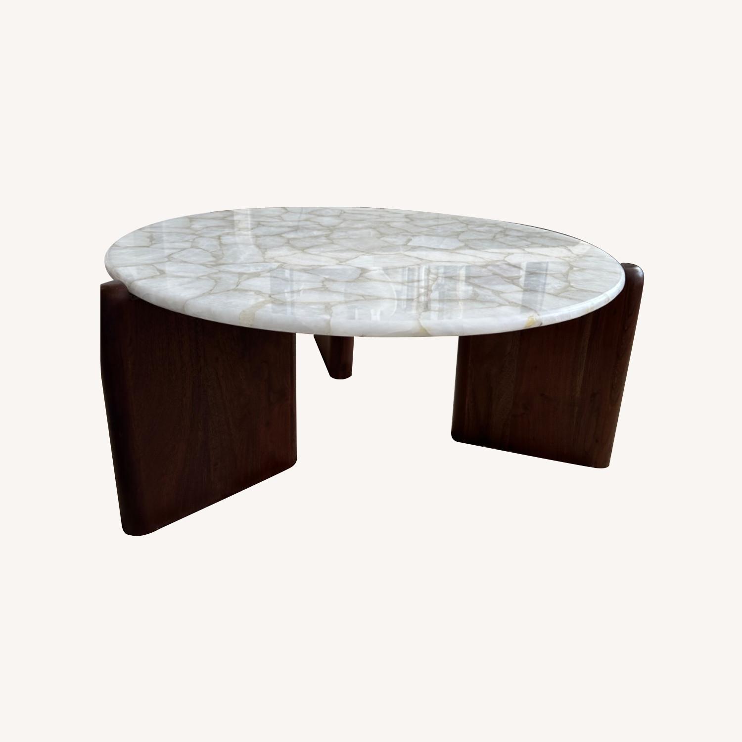 CB2 Santoro White Quartz Coffee Table - image-0