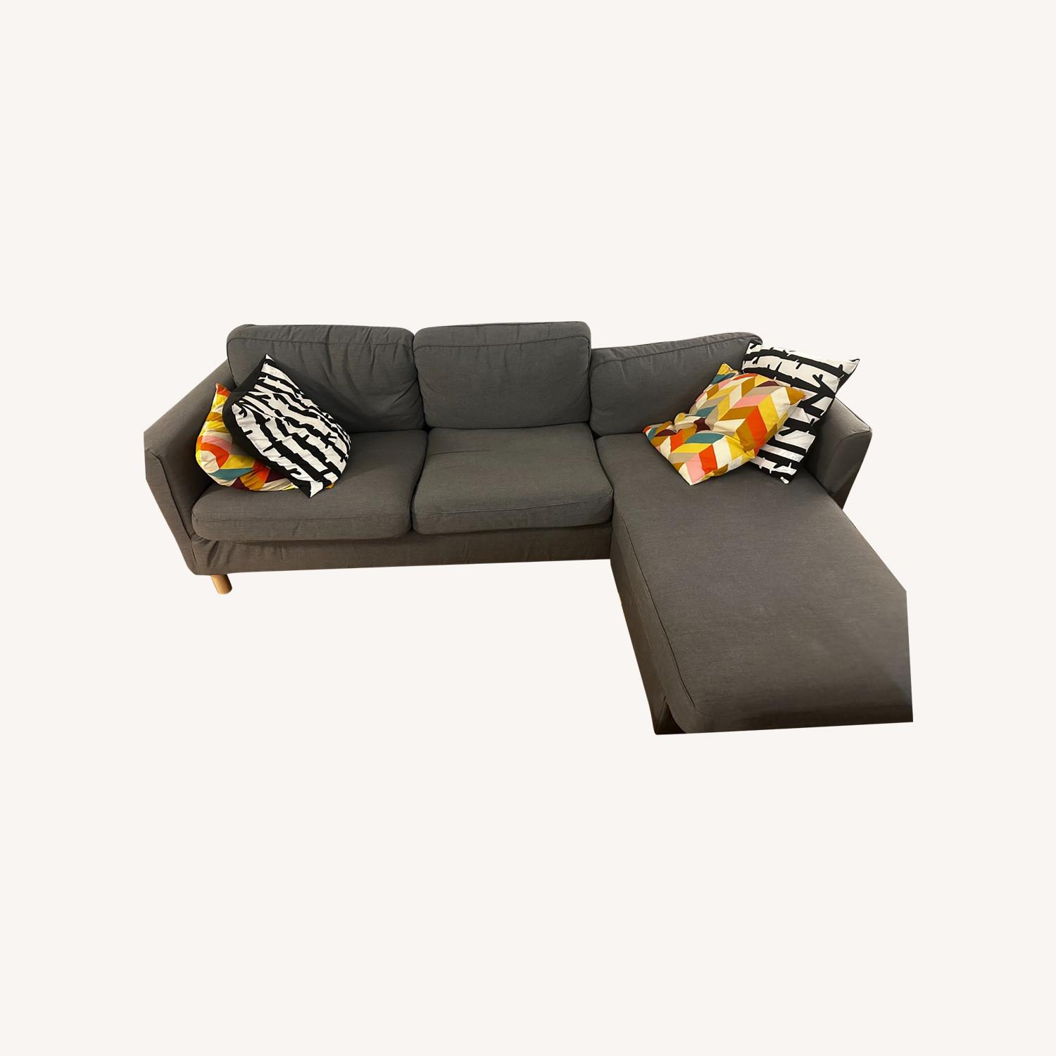 IKEA PRUP Sofa with Chaise Vissle Gray - AptDeco
