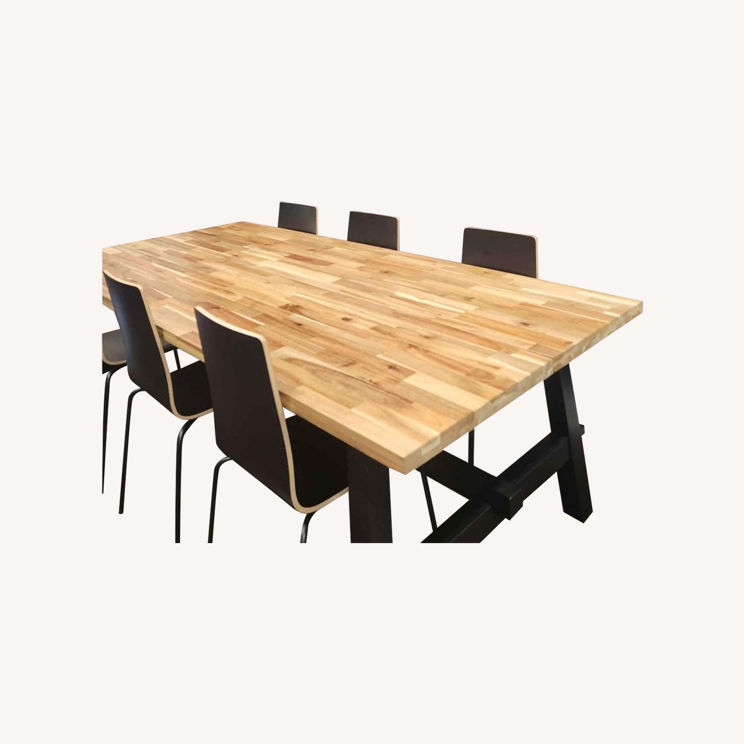 IKEA Dining Table with Includes 8 Chairs - image-0