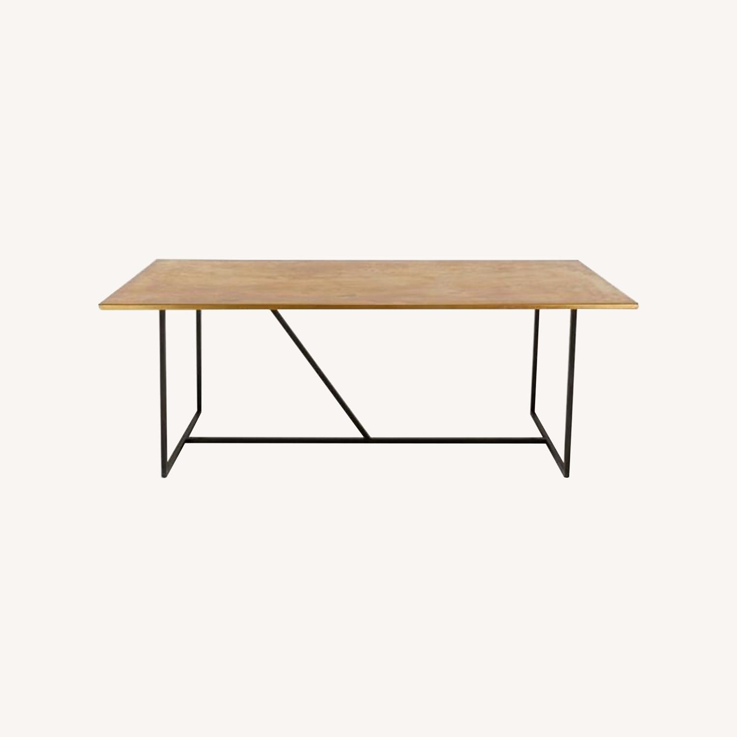 Real Material Brass Top Dining Table - image-0