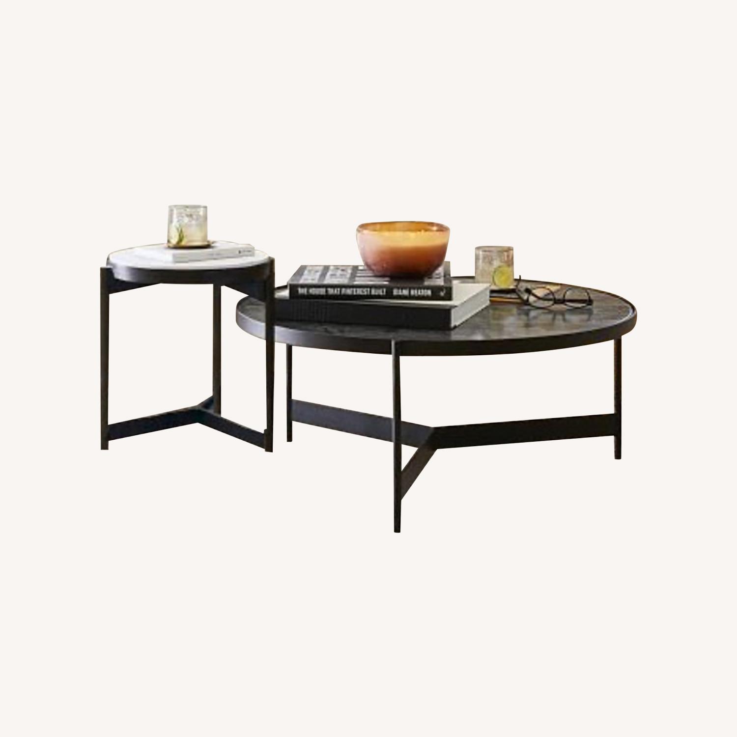 Pottery Barn Warren Marble Coffee Table - image-0