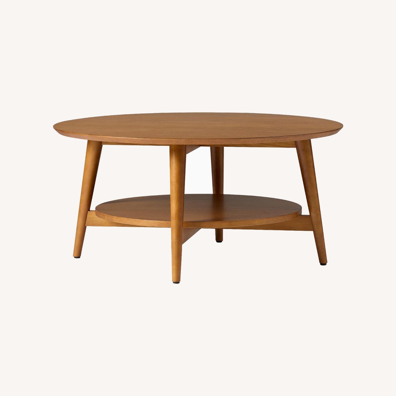 West Elm Mid-Century Round Coffee Table - AptDeco