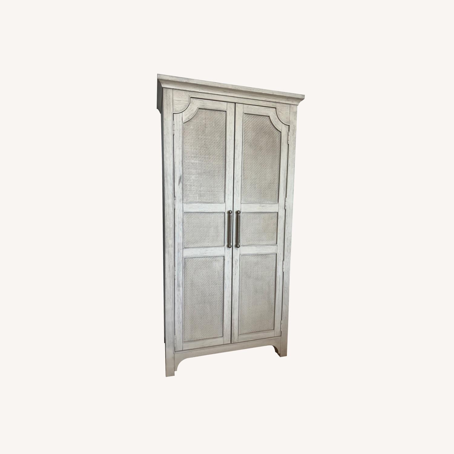 Narrow Armoire Antique White - image-0