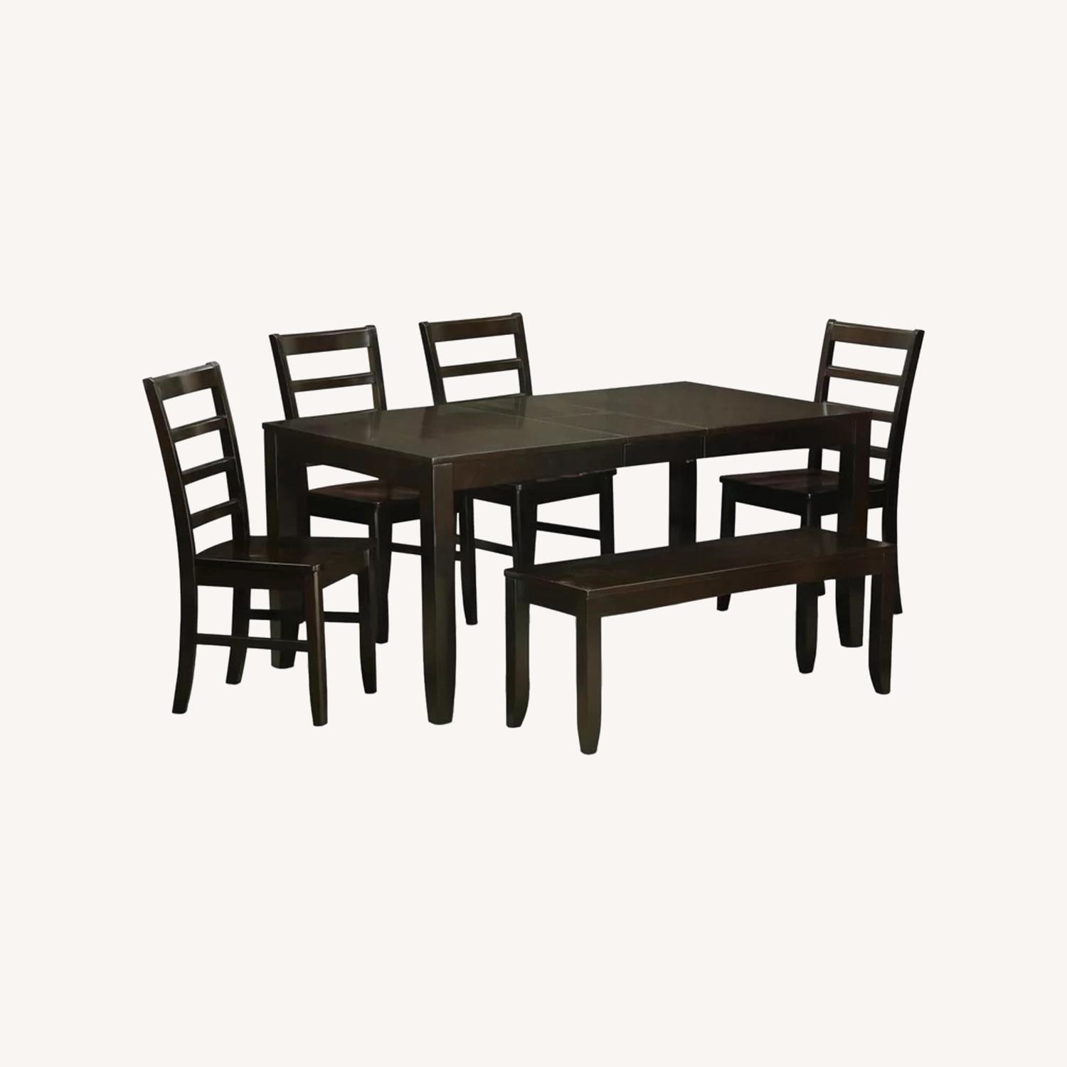 Wayfair 6Pc Extendable Rubberwood Solid Wood Dining Set - AptDeco