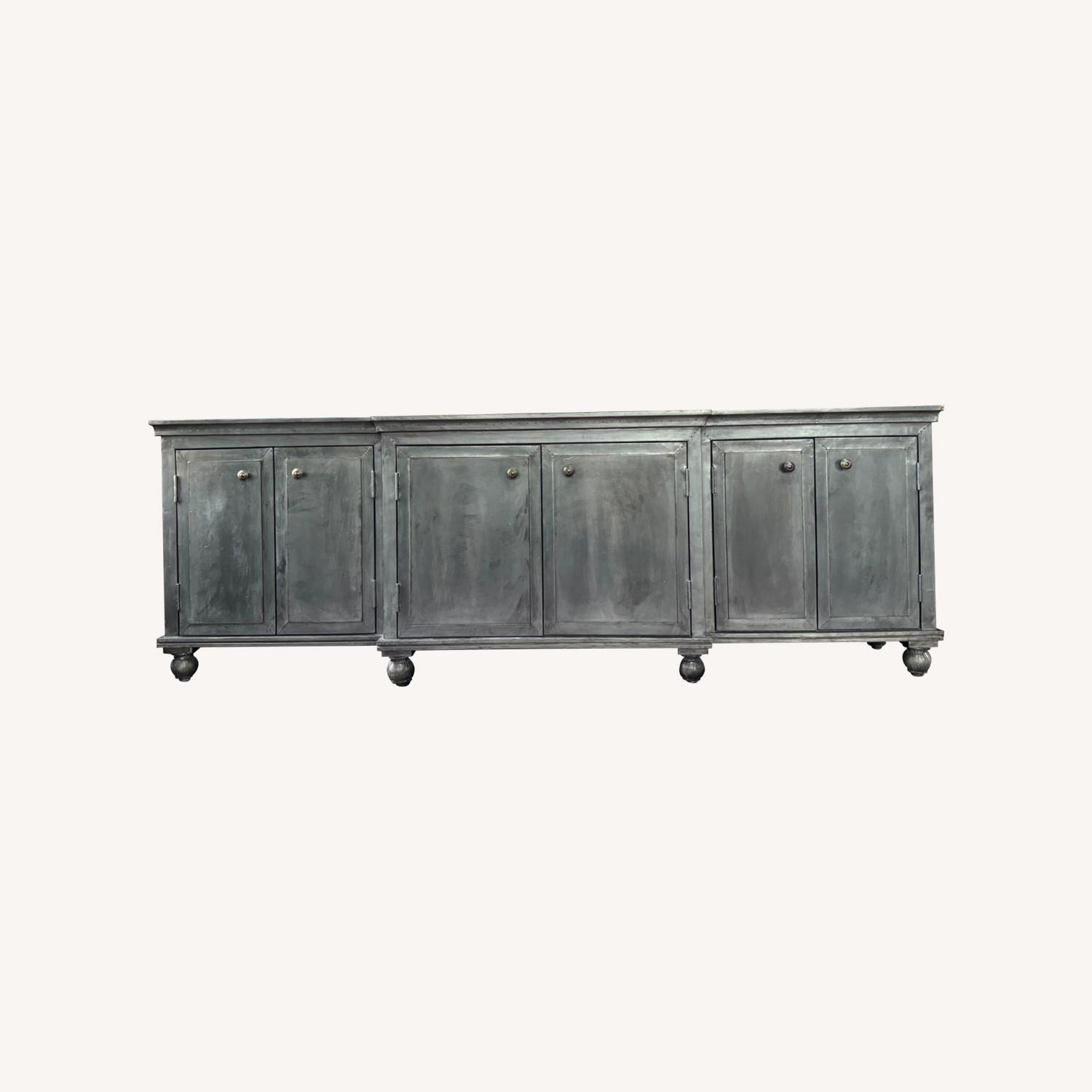 Restoration Hardware Metal Wrapped Media Console - image-0