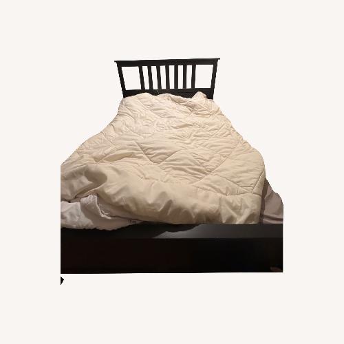 Used IKEA HEMNES Full Bed Frame Black-Brown for sale on AptDeco
