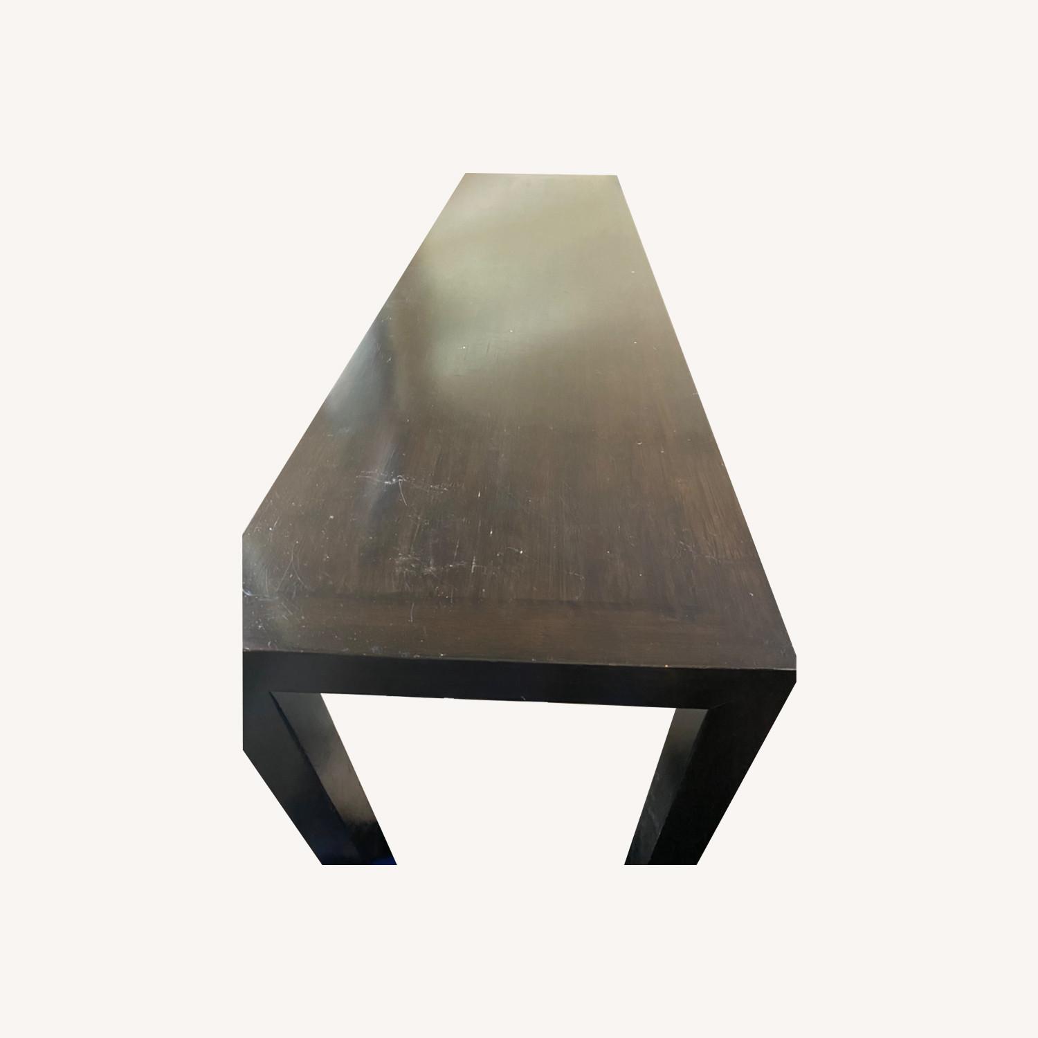 Crate & Barrel Espresso Sofa Table - image-0