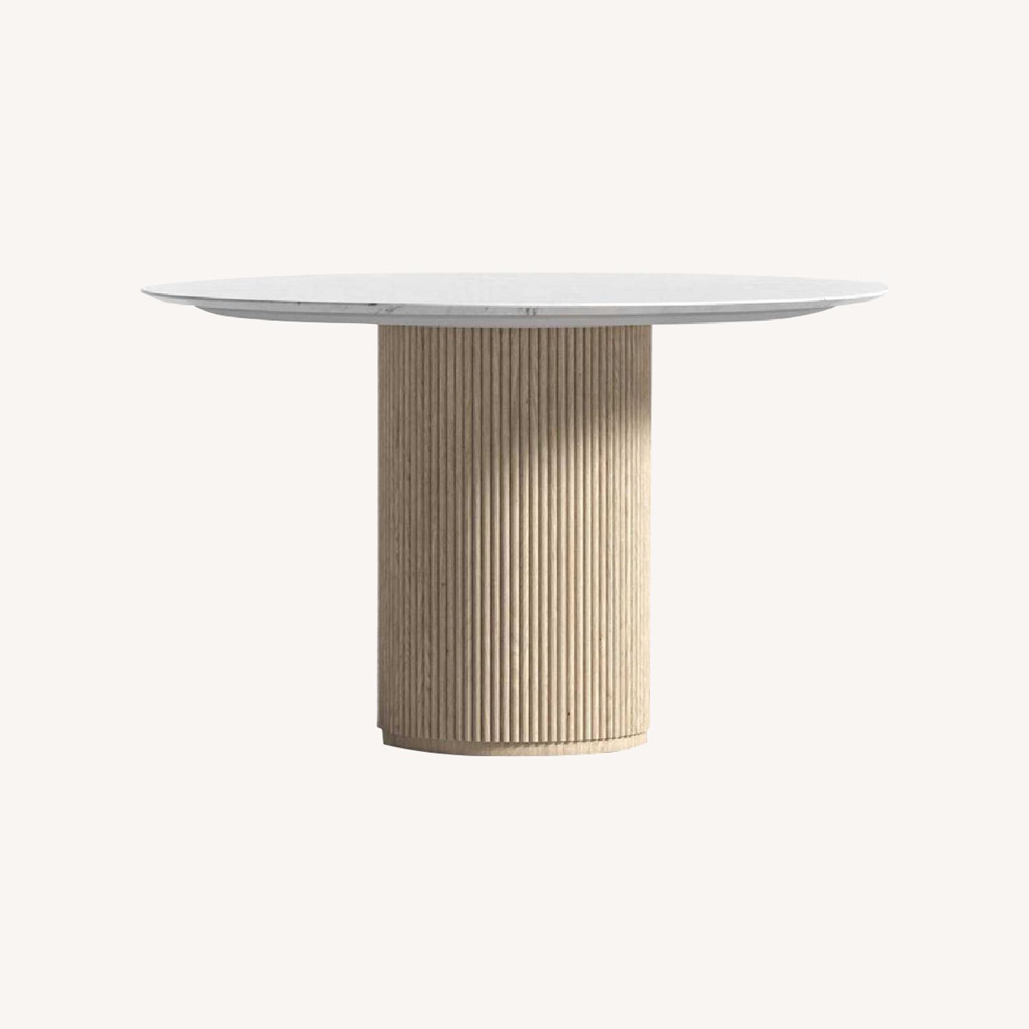 Rove Concepts Round Travertine Dining Table - image-0
