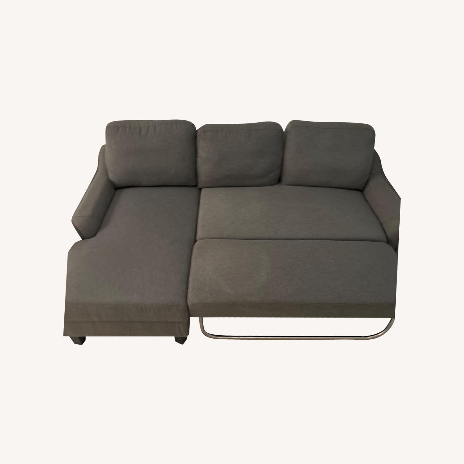 Small Gray Sleeper Sofa - image-0