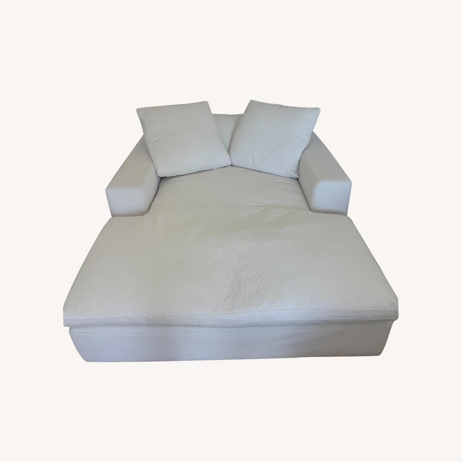Restoration Hardware Cloud Chaise (White) - image-0