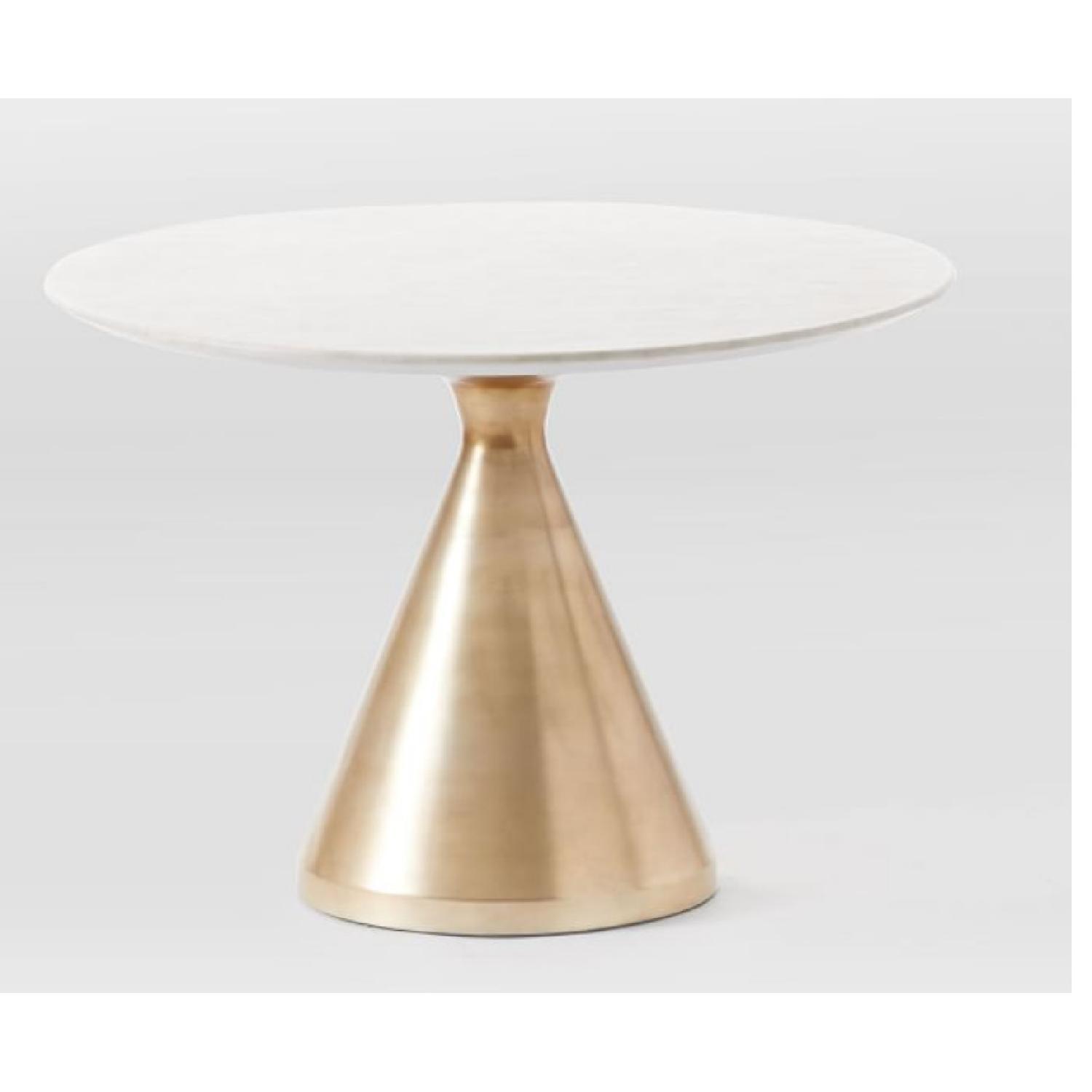 West Elm Marble Round Dining Table 48" - image-6