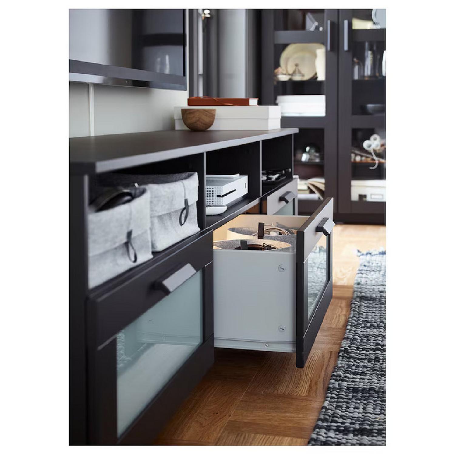 IKEA BRIMNES ブラック木製チェスト BRIMNES cabinet with doors, black, 303/4x373/8