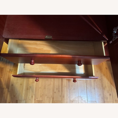 Used Ashley Furniture Dark Brown Wood Armoire for sale on AptDeco