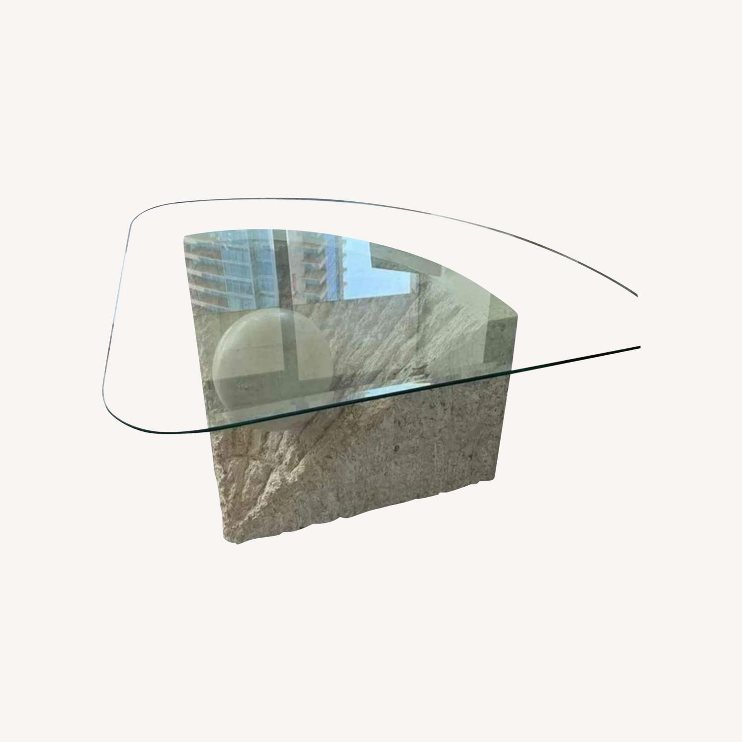 3 Postmodern 1980s Tessellated Mactan Stone Tables - image-0