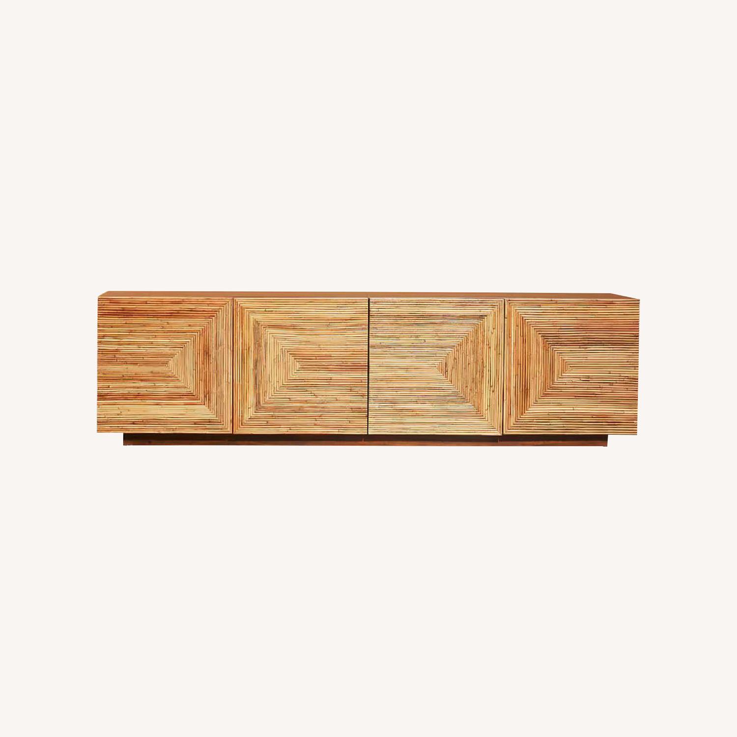 CB2 Reflect Rattan Credenza - image-0