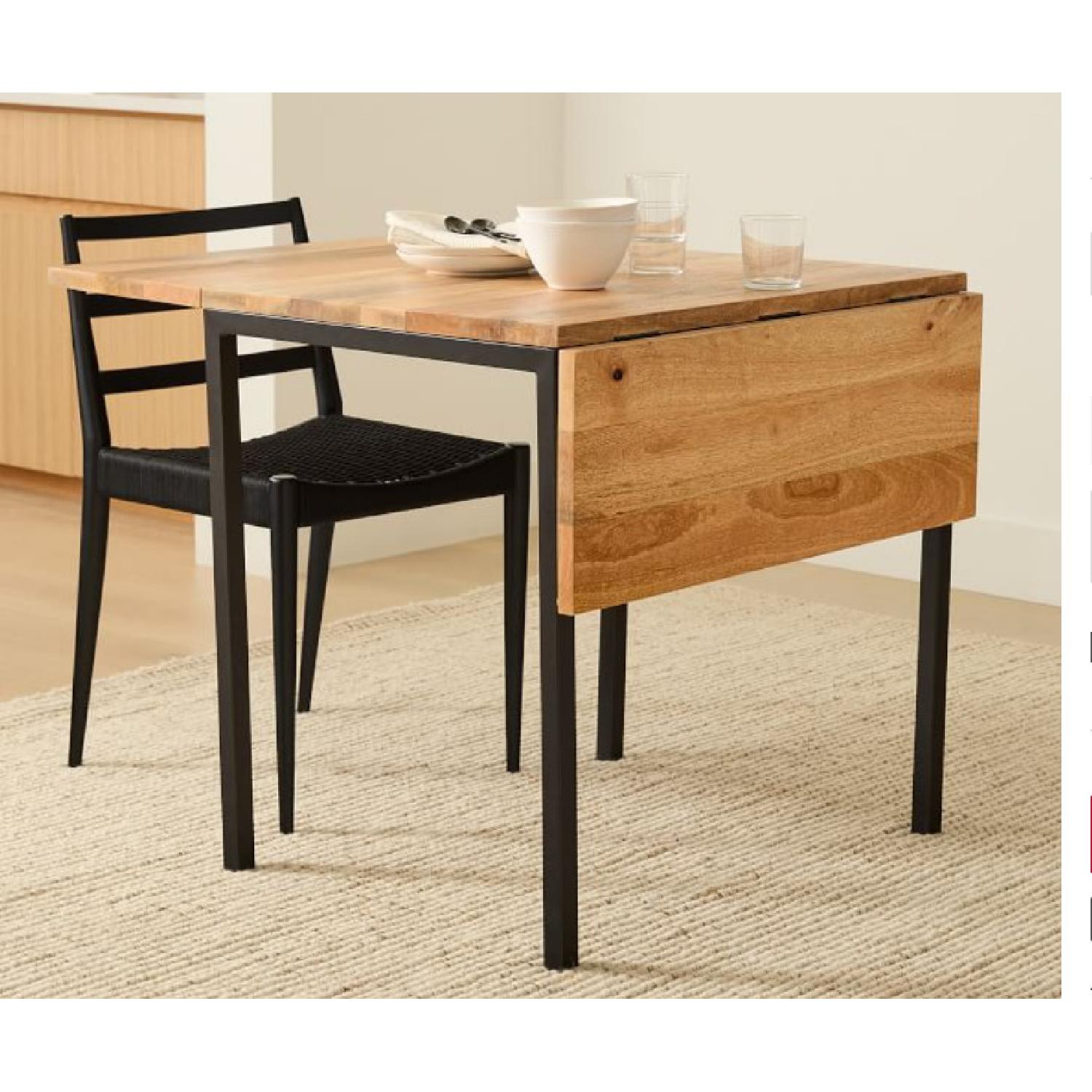 West Elm Box Frame Drop Leaf Dining Table - image-5