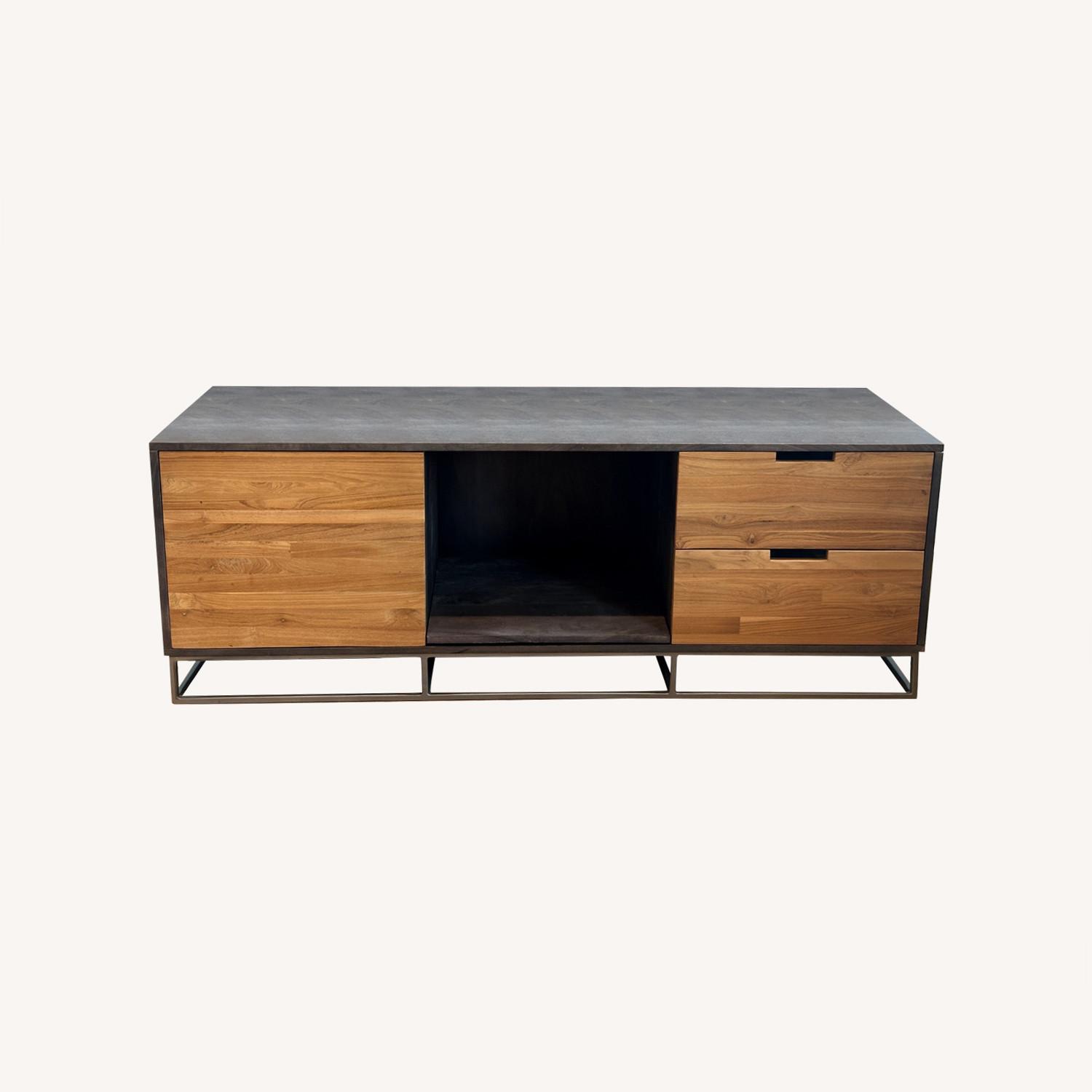 CB2 Congo Wood Media Console 56'' - image-0