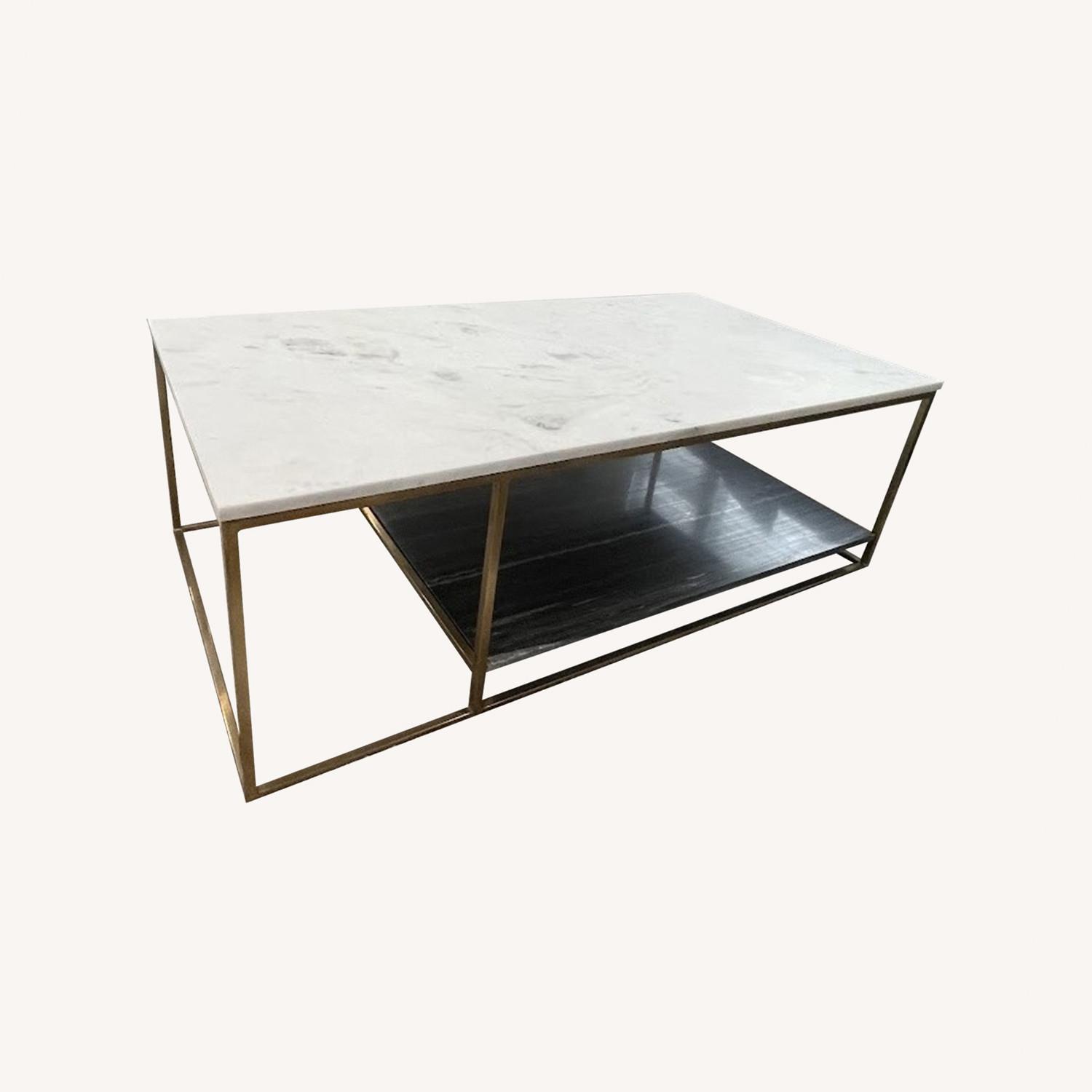 CB2 Real Marble Coffee Table - image-0