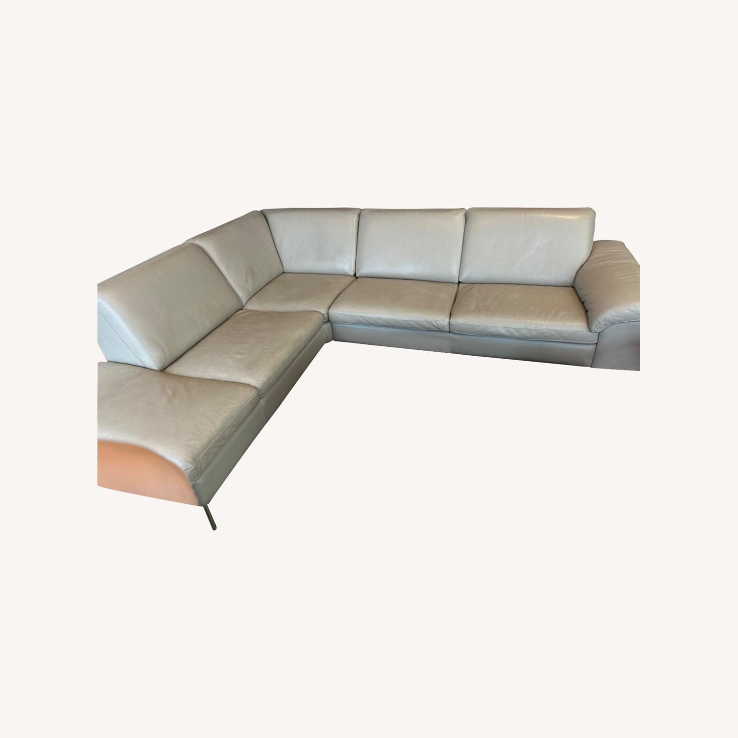 Bloomingdale's Giuseppe Nicoletti Leather Sectional - image-0