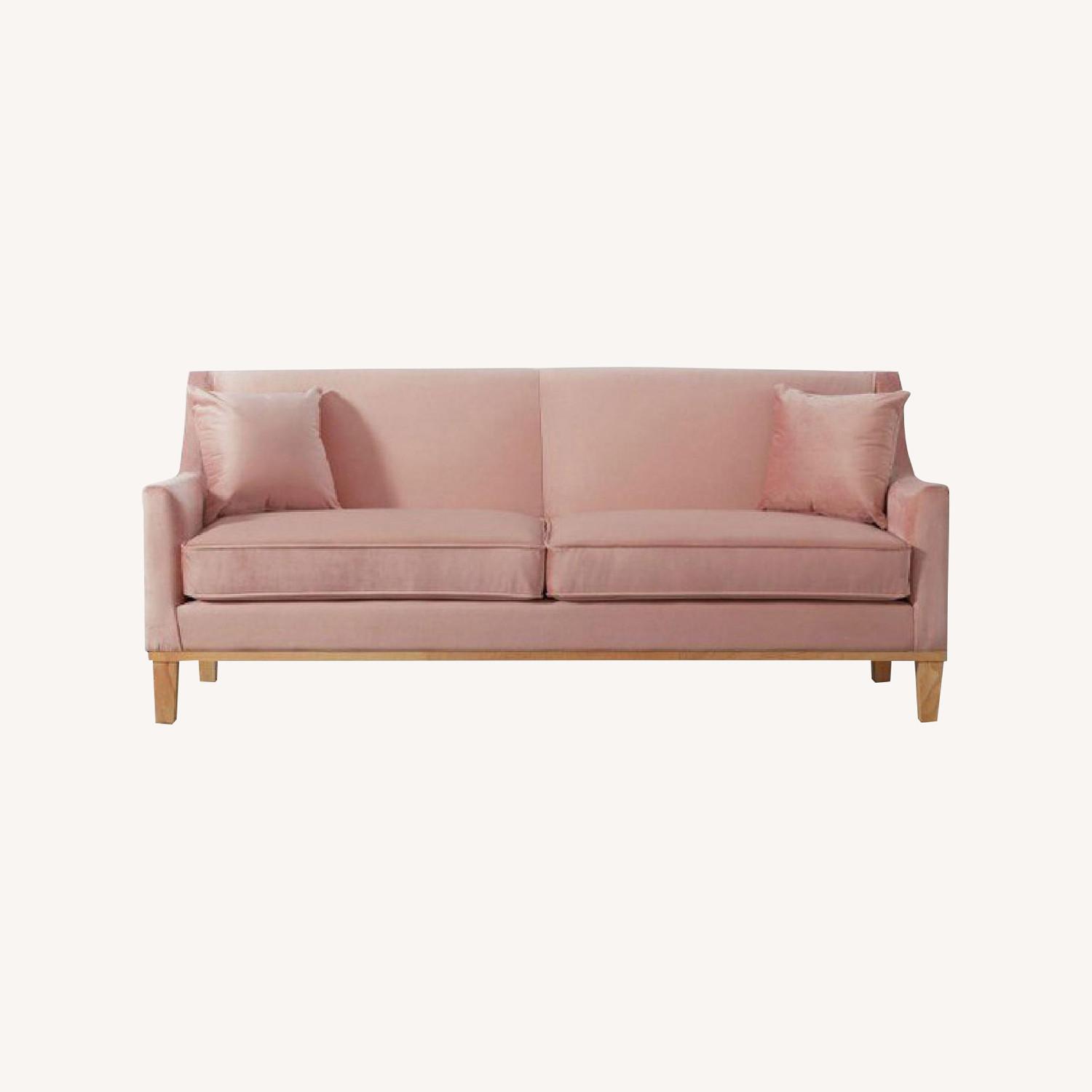 Blush Velvet Sofa - image-0