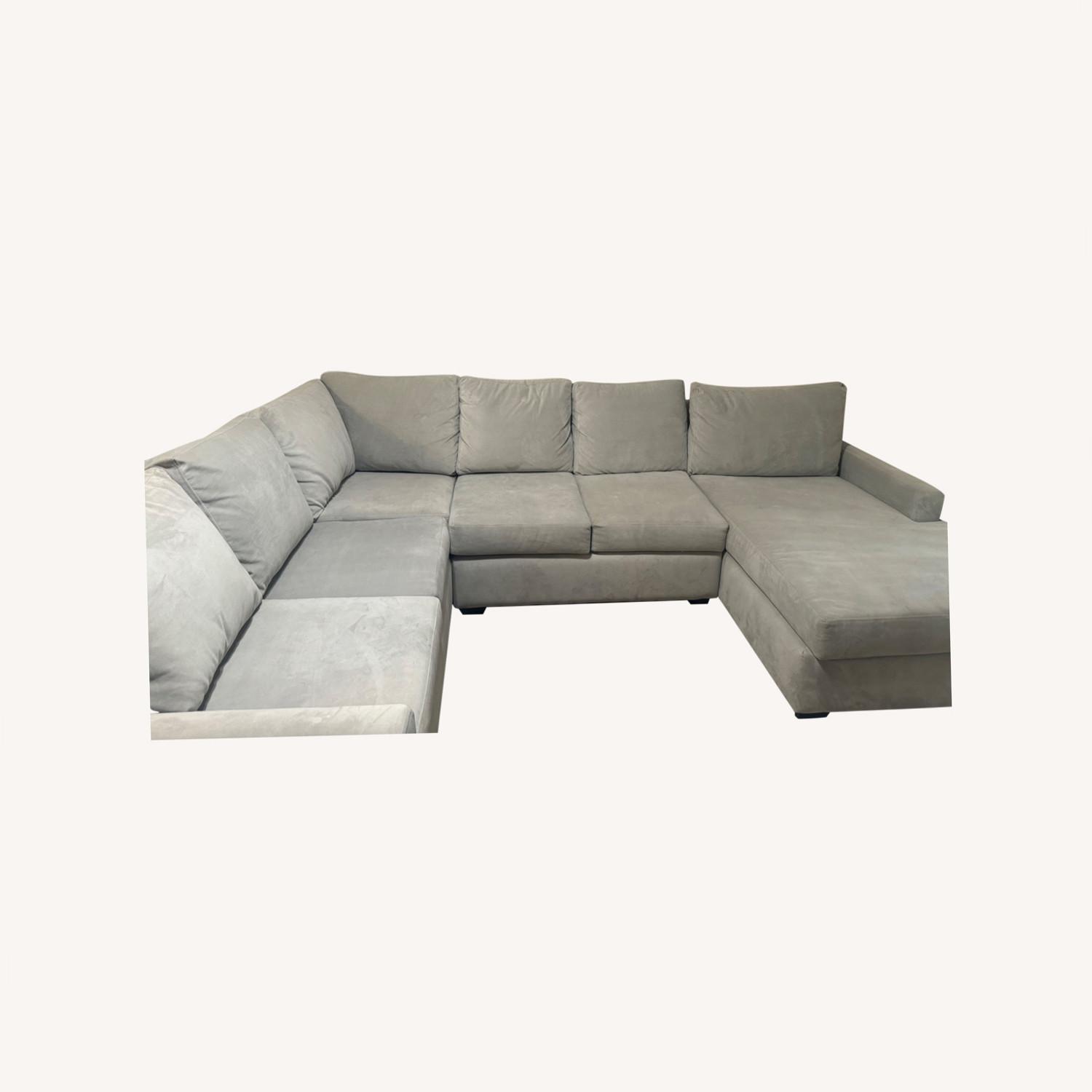 Ashley 3 Piece Light Grey Sectional - AptDeco