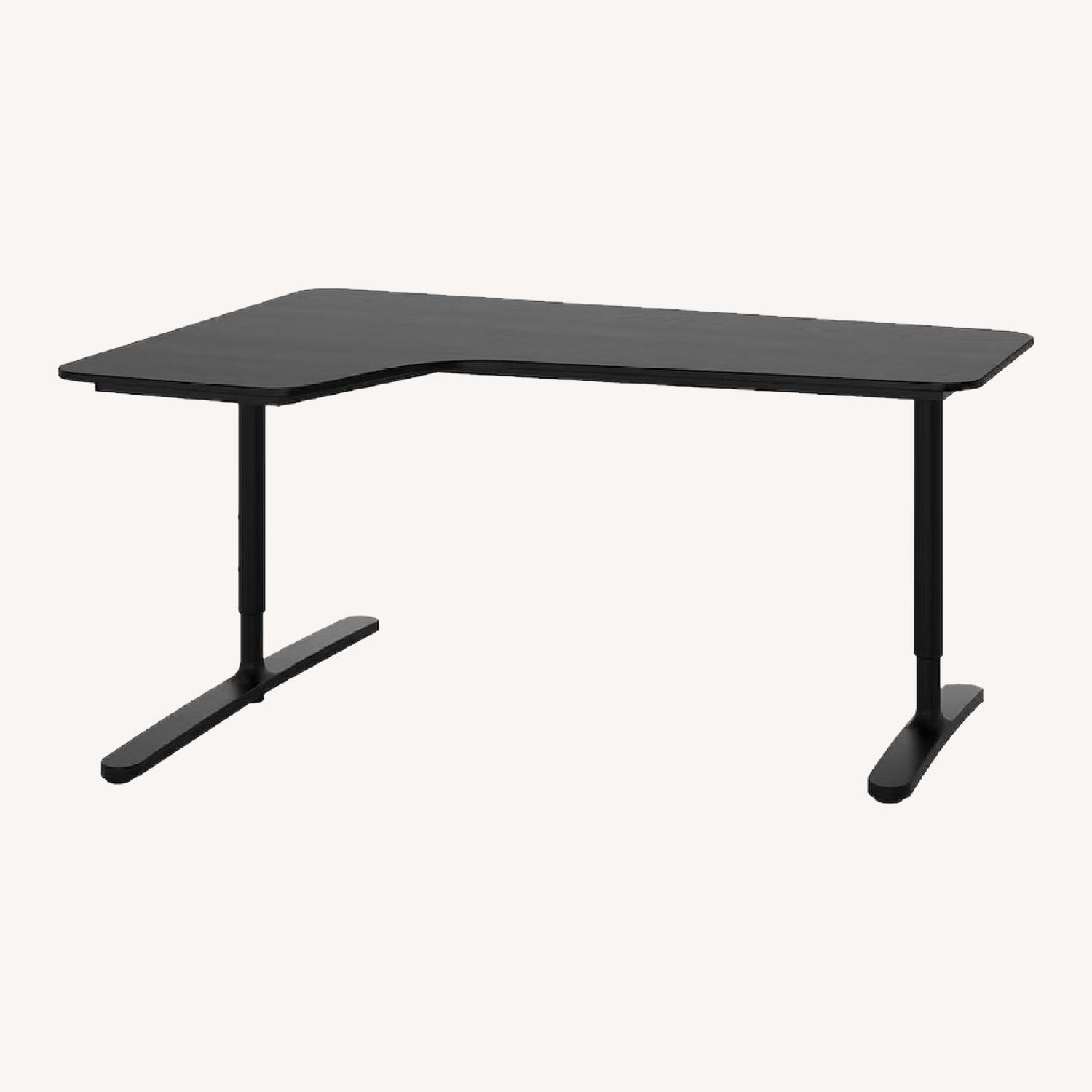 IKEA BEKANT Corner Desk-Right Ash Veneer Black - image-6