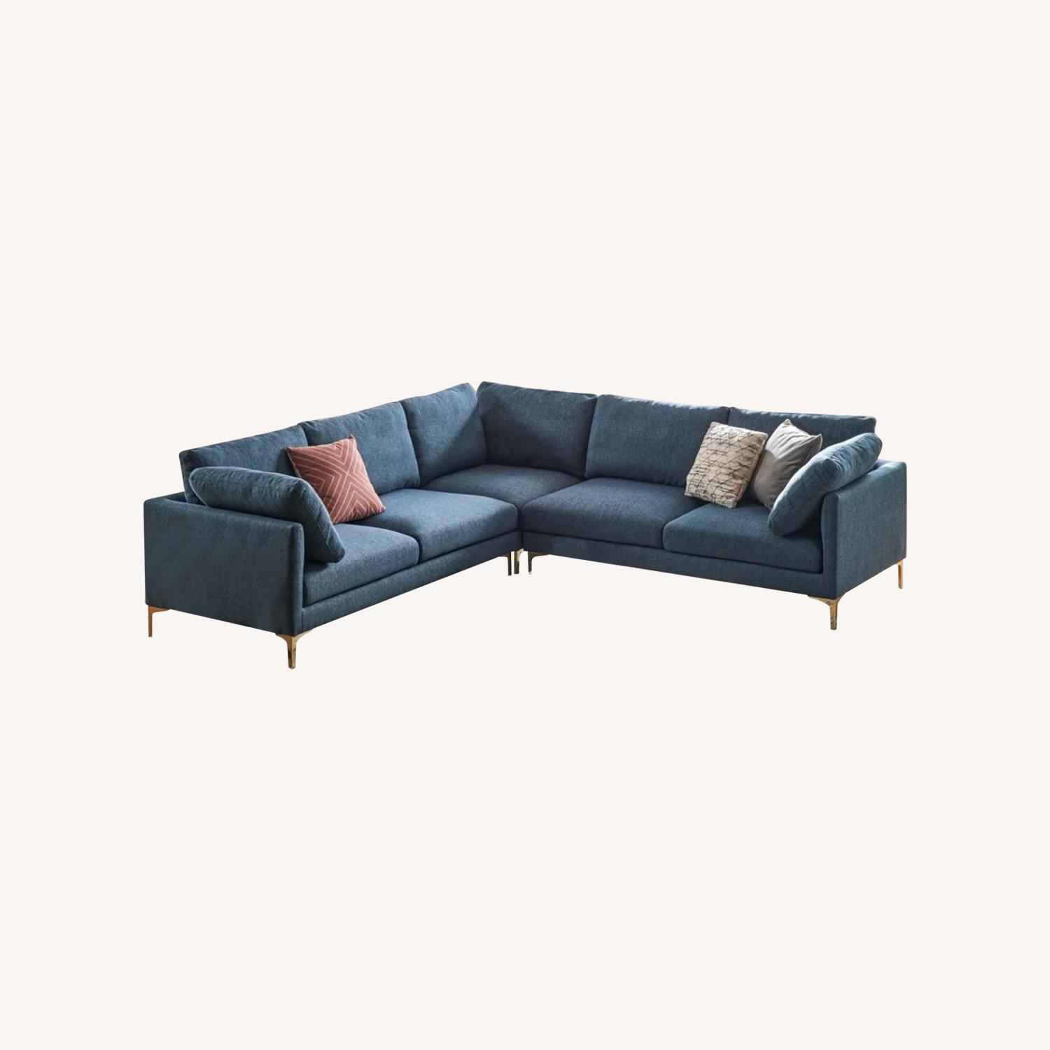 Castlery Blue Indigo L-Shape Sectional Sofa - image-0