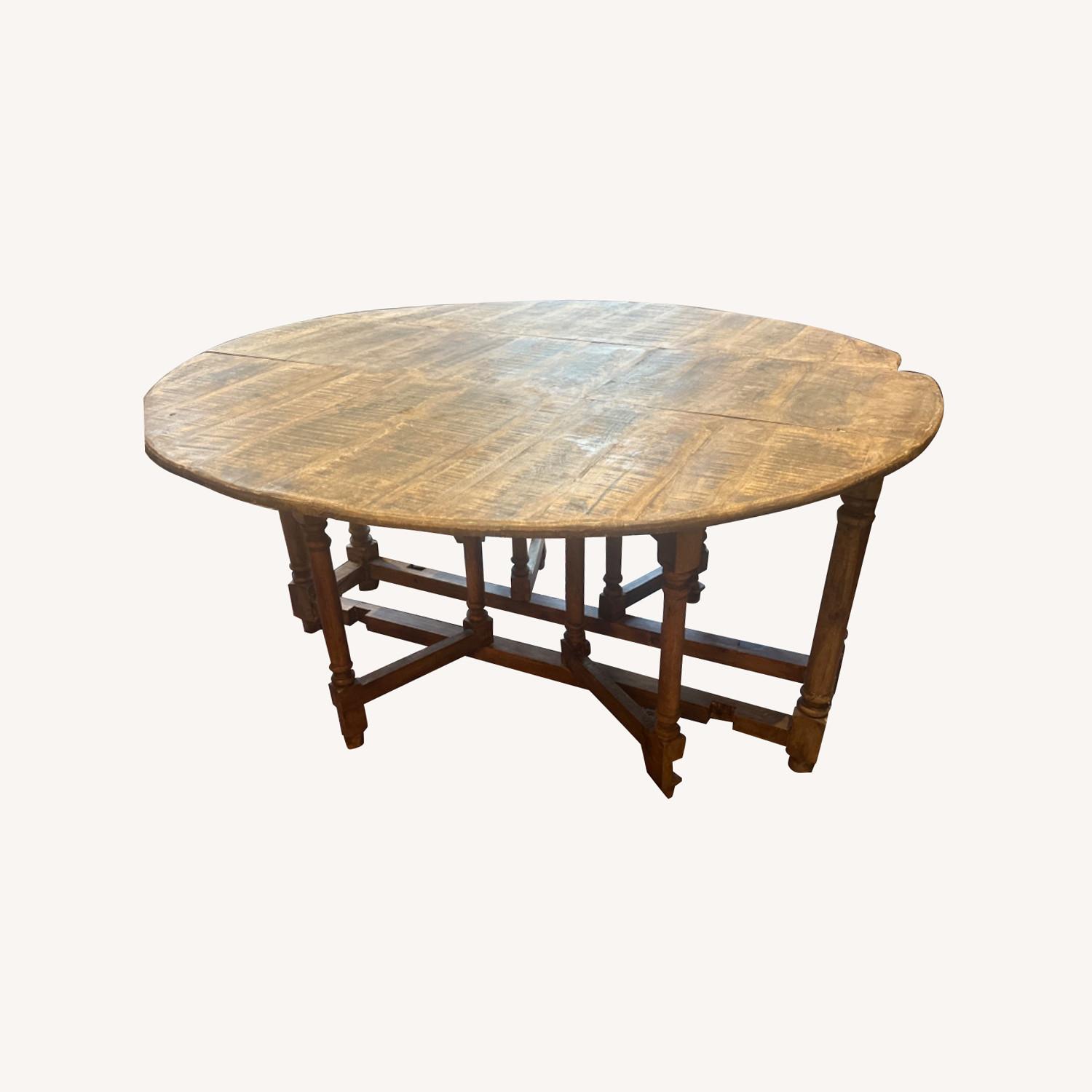 Solid Wood Drop Leaf Table - image-0