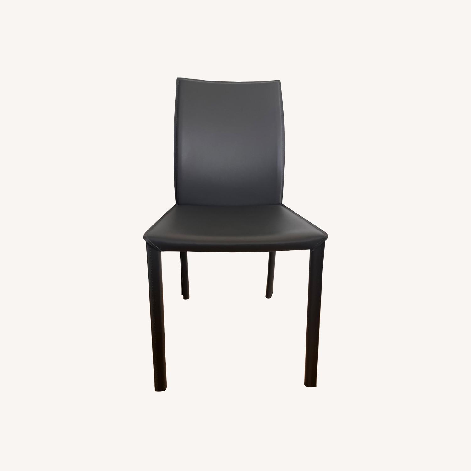 Boconcept ボーコンセプト　レザーチェア　zarra 2脚セット　nz BoConcept Zarra Leather Charcoal Grey Chair - AptDeco