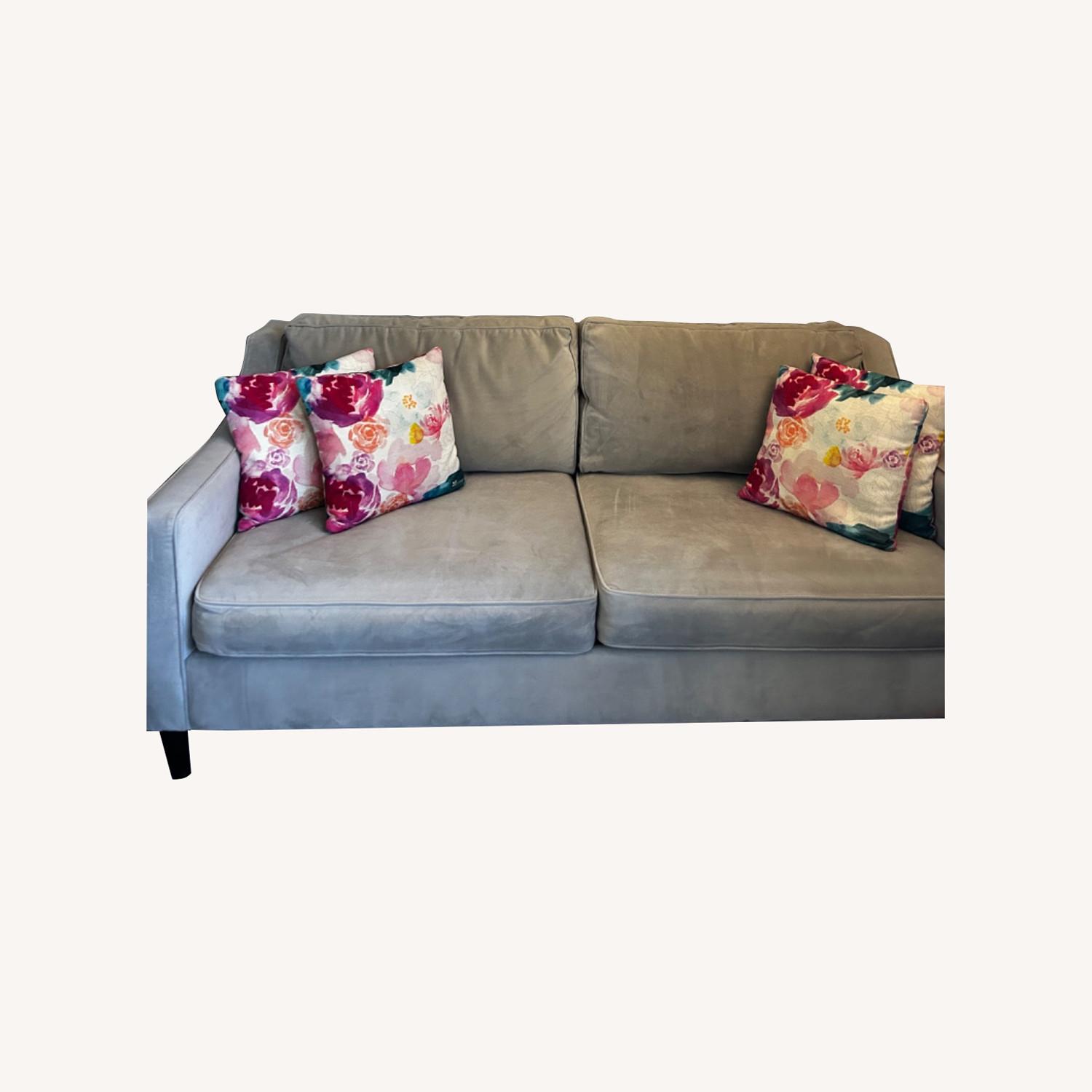 West Elm Light Gray Loveseat - image-0