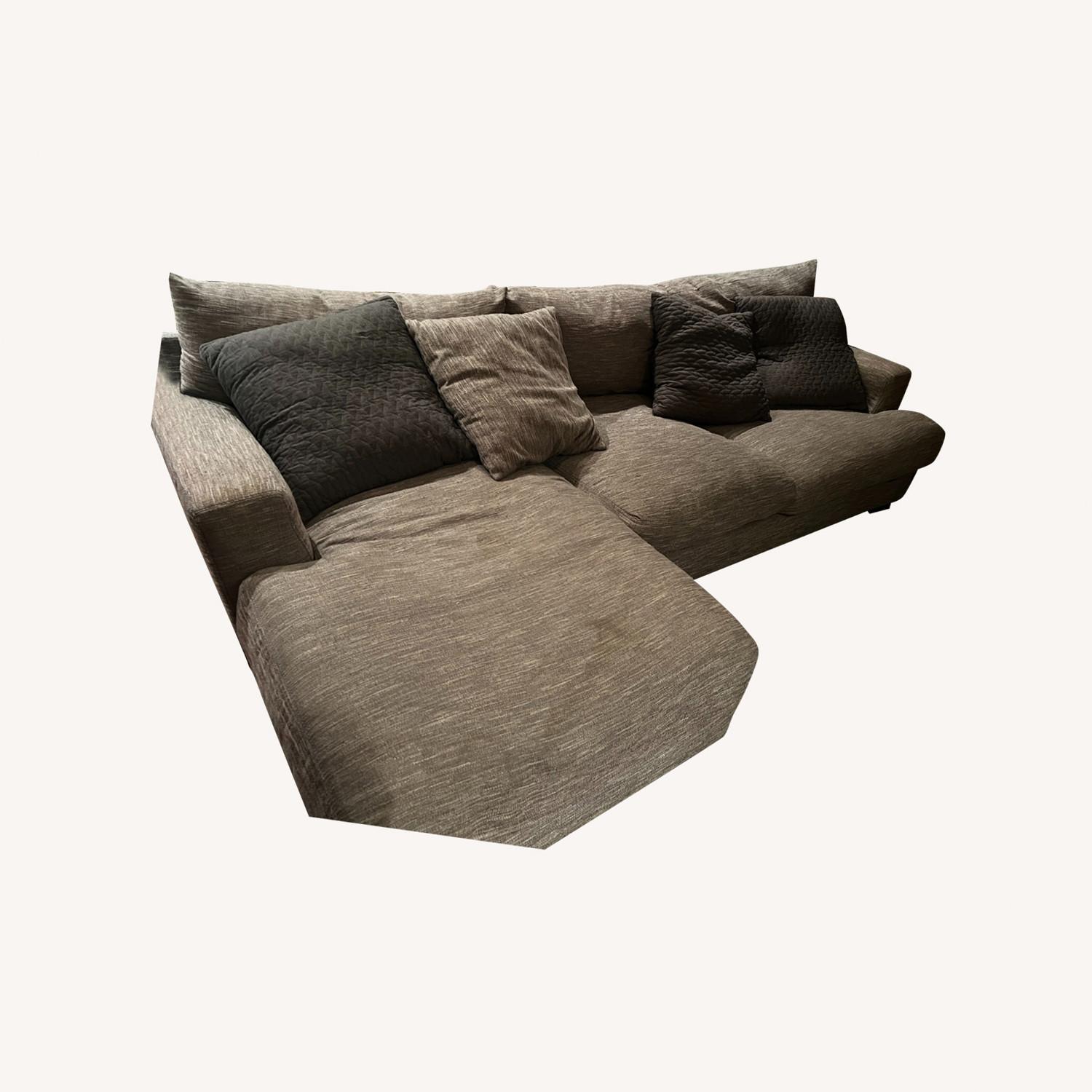 Raymour & Flanigan Leighton Light Grey 2 Pc Deep Sectional - AptDeco