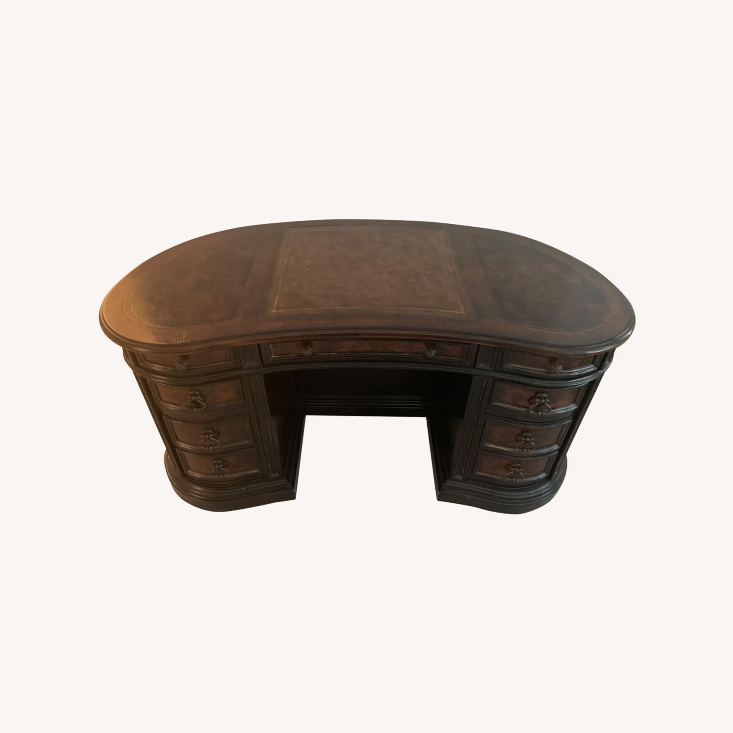 Hooker Furniture Solid Wood Curved Executive Desk - image-0