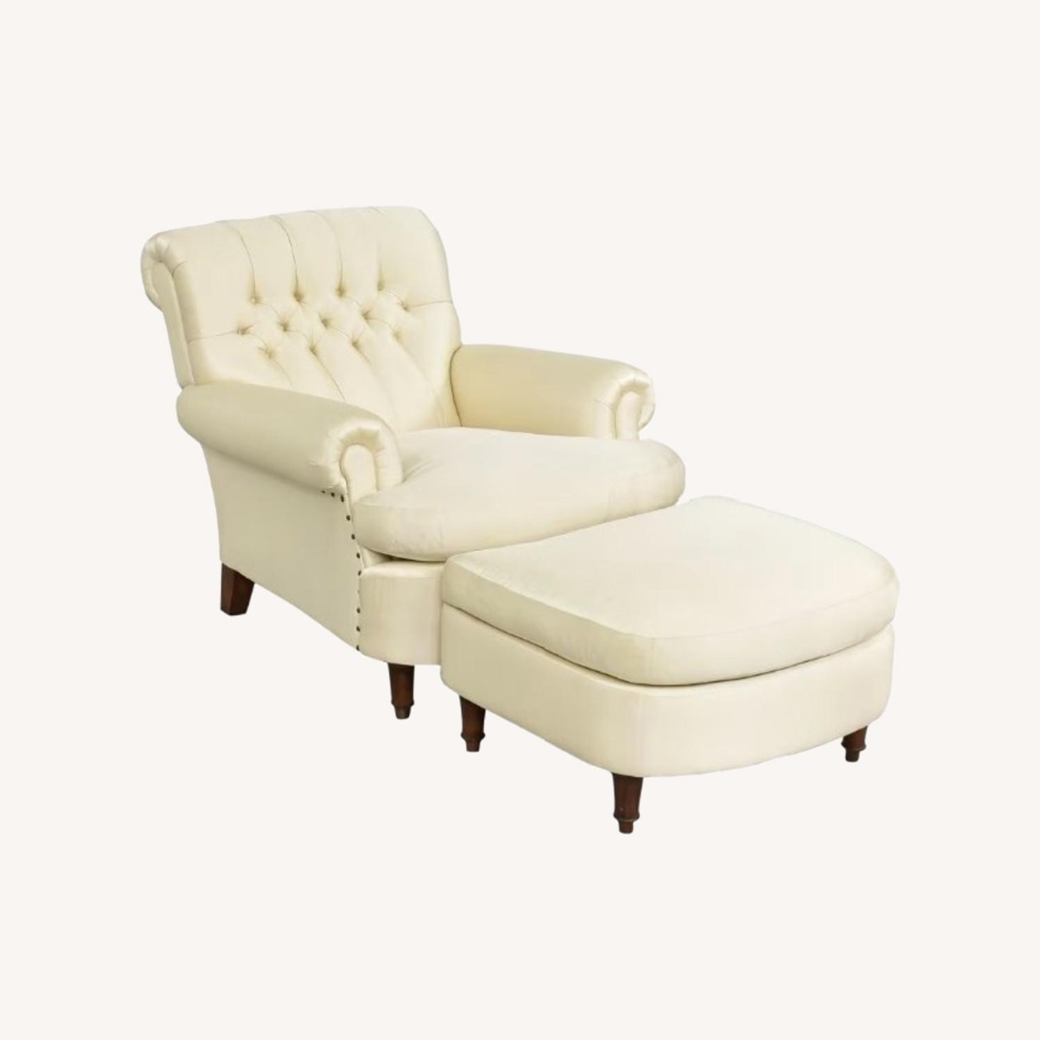 Ralph Lauren Home Tufted Club Chair and Ottoman - image-0